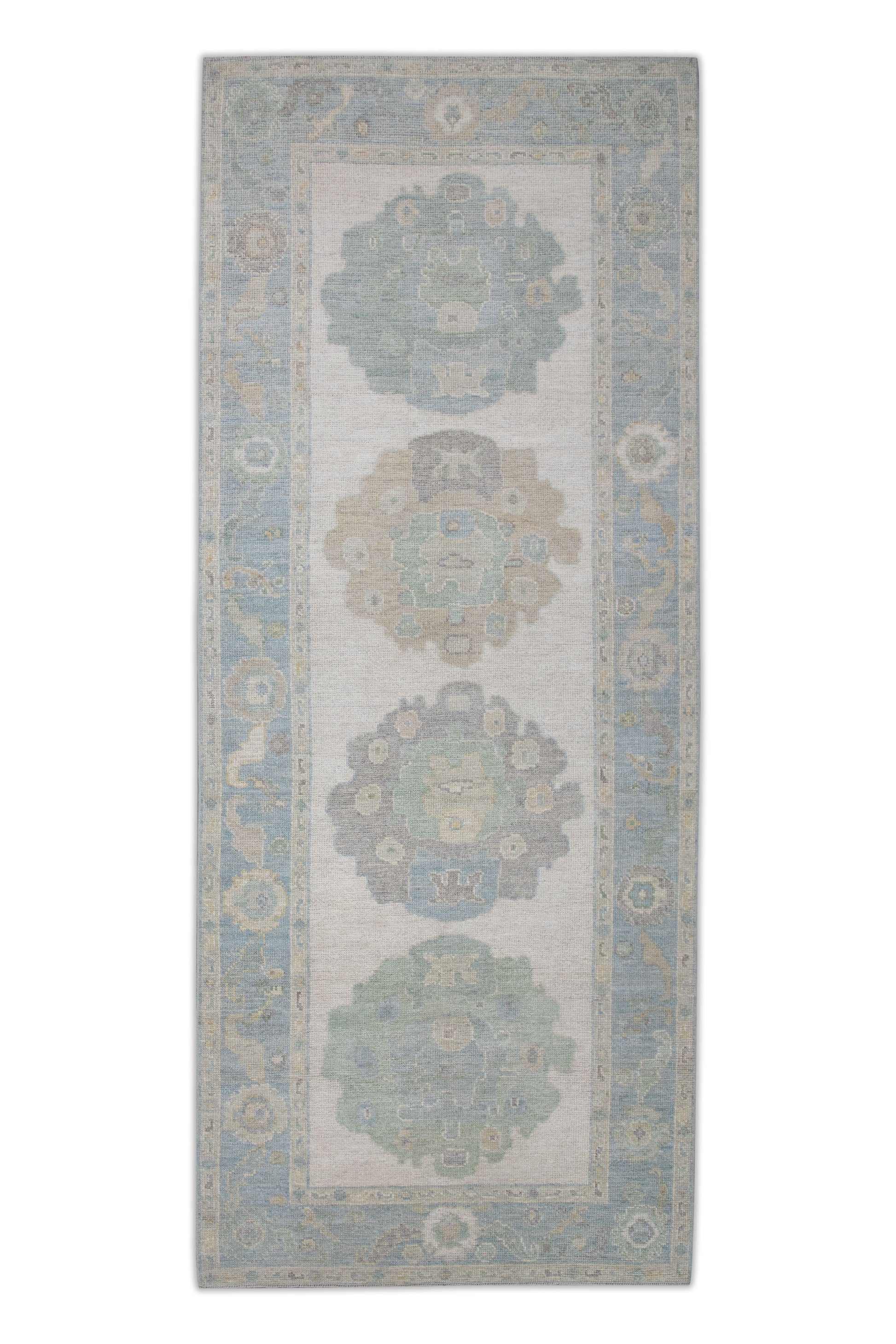 Turkish Oushak Rug 4' x 10'2" #11274
