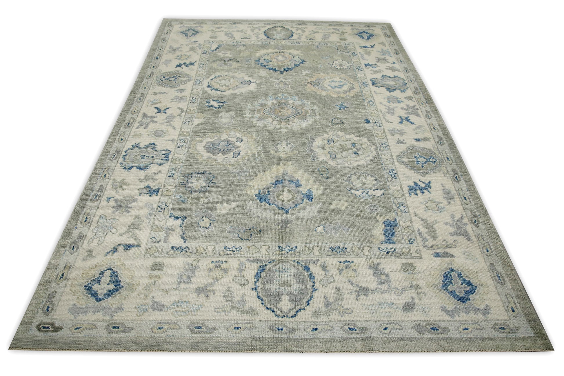 Turkish Oushak Rug 6'3" x 8'10" #8027