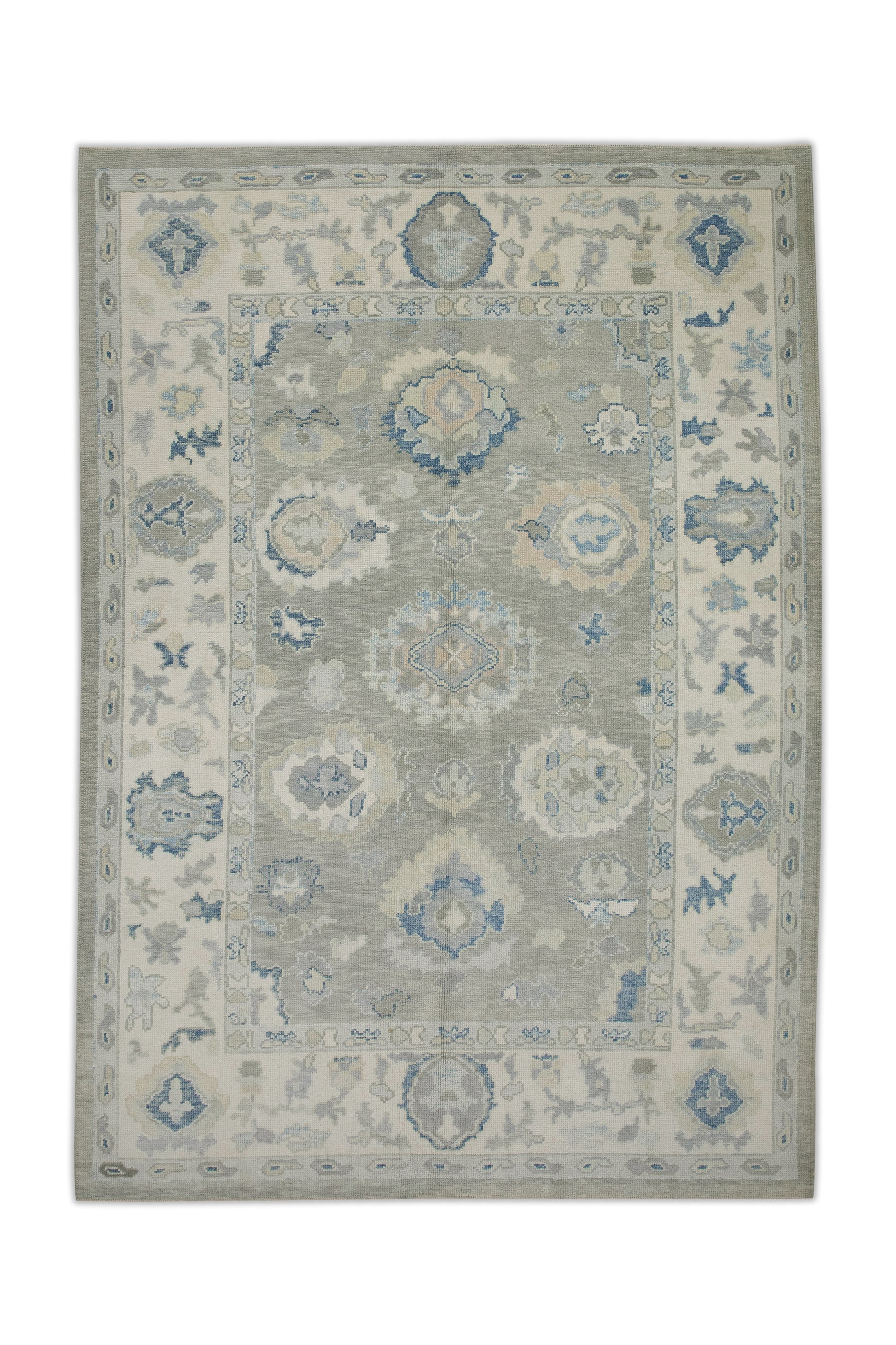 Turkish Oushak Rug 6'3" x 8'10" #8027