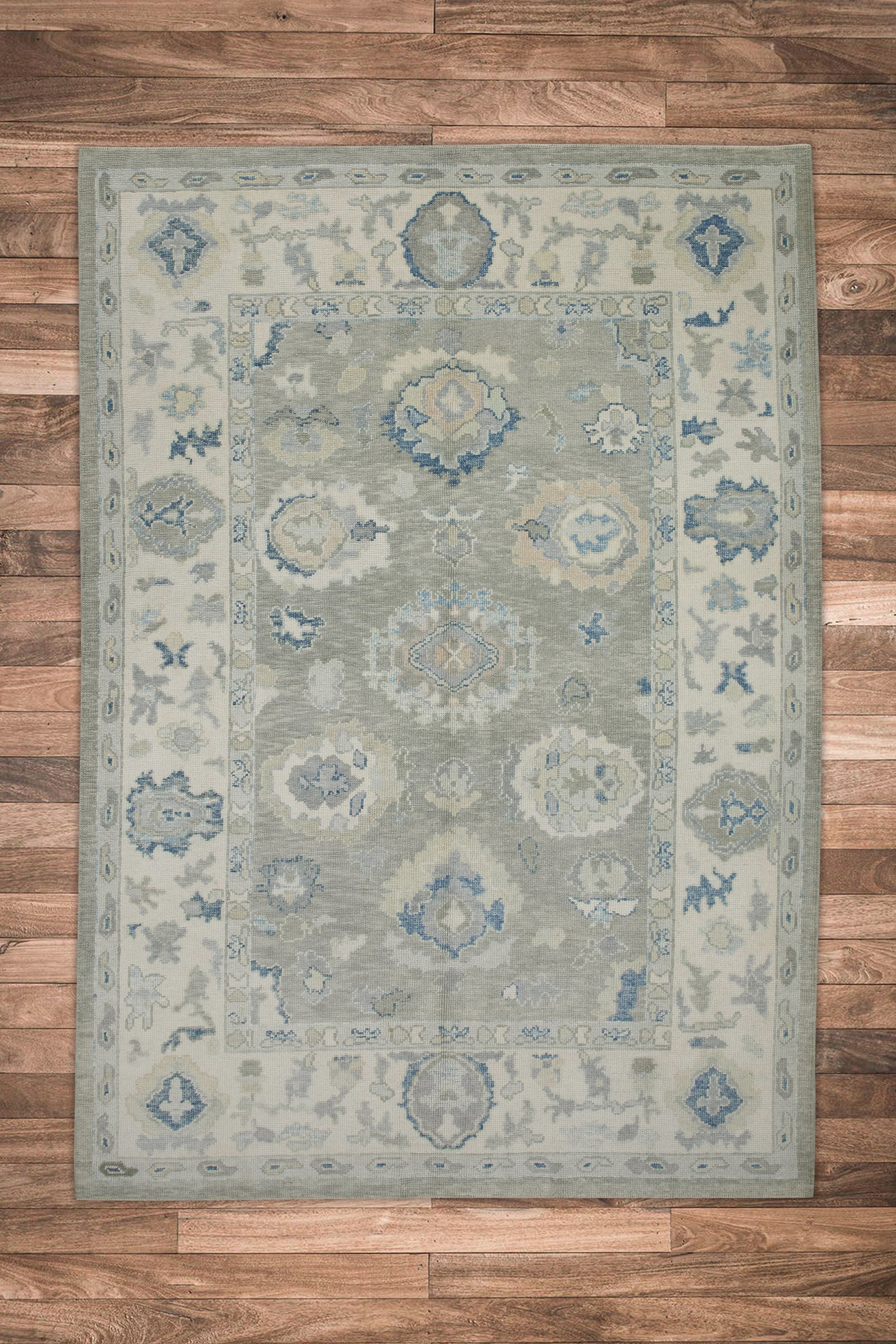 Turkish Oushak Rug 6'3" x 8'10" #8027