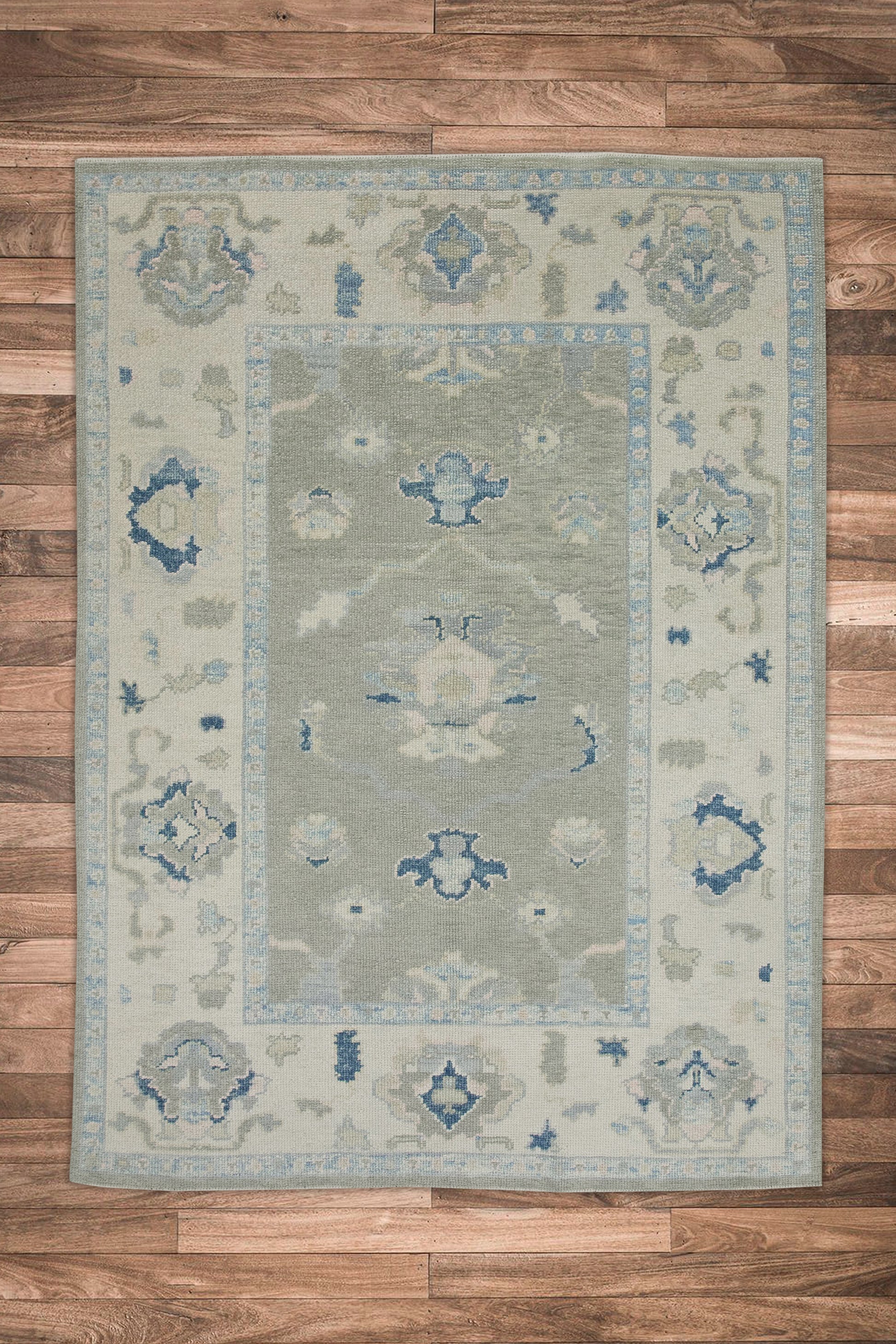 Turkish Oushak Rug 4'9" x 6'3" #7517