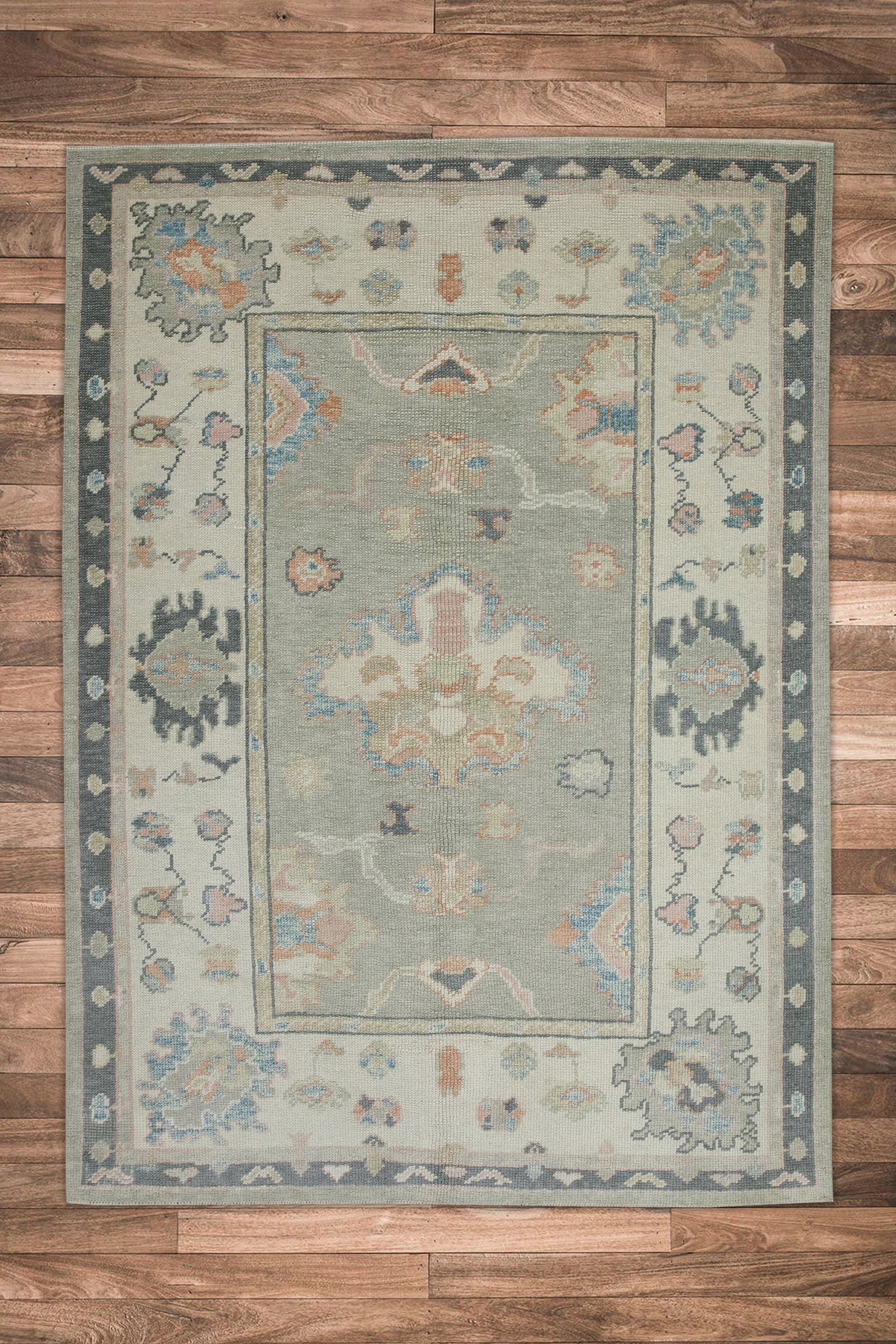 Turkish Oushak Rug 4'8" x 6'5" #8064
