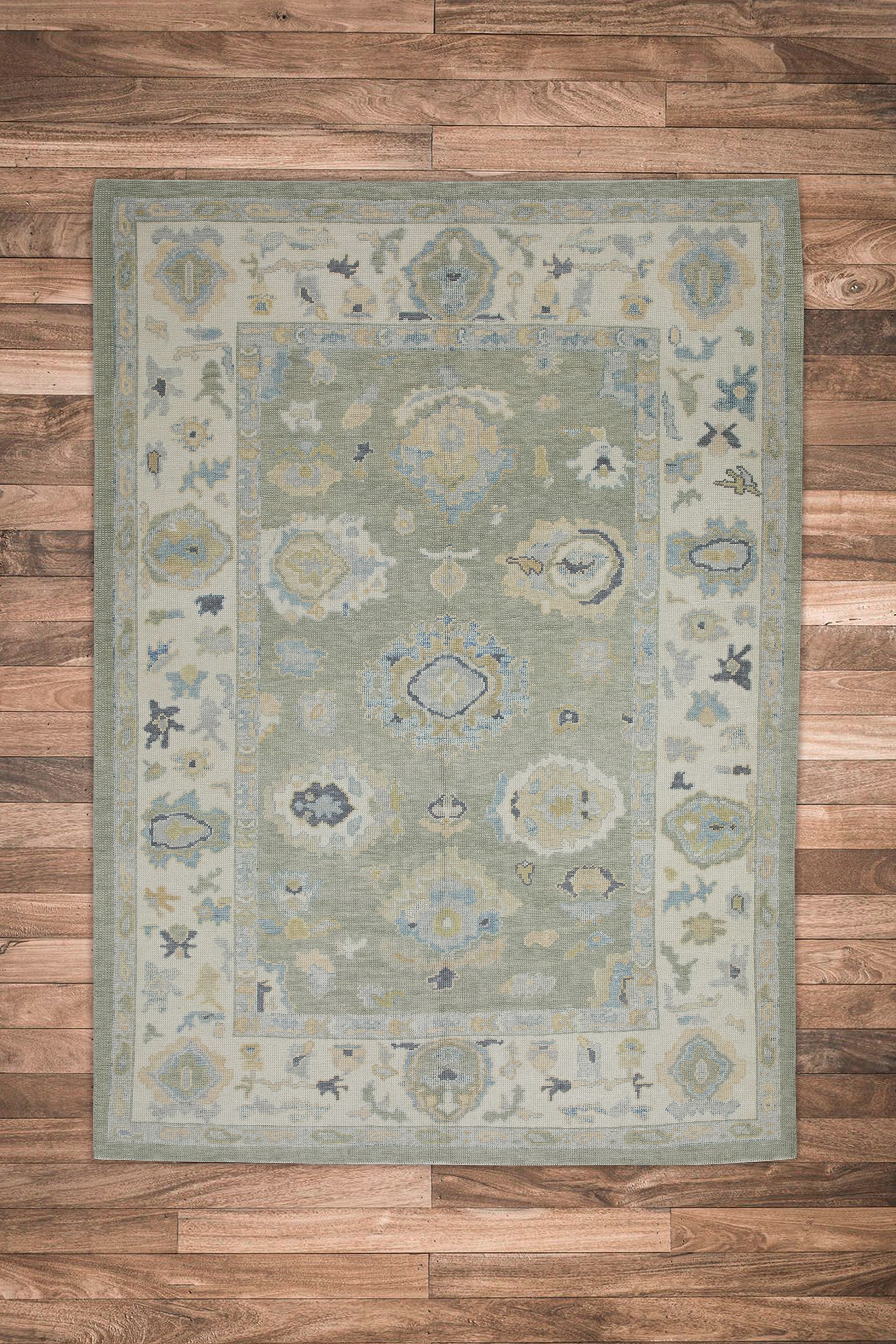 Turkish Oushak Rug 6'1" x 8'3" #7474
