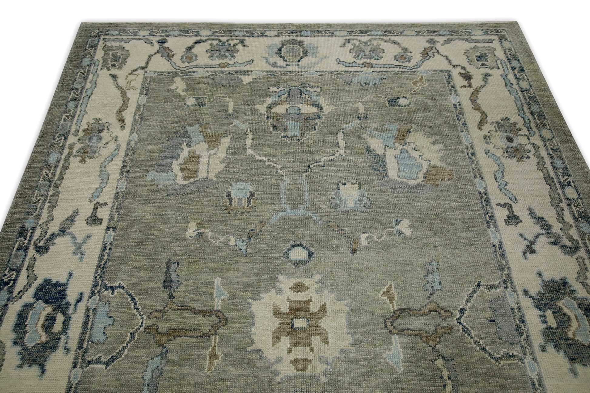 Turkish Oushak Rug 6'3" x 8'11" #8009