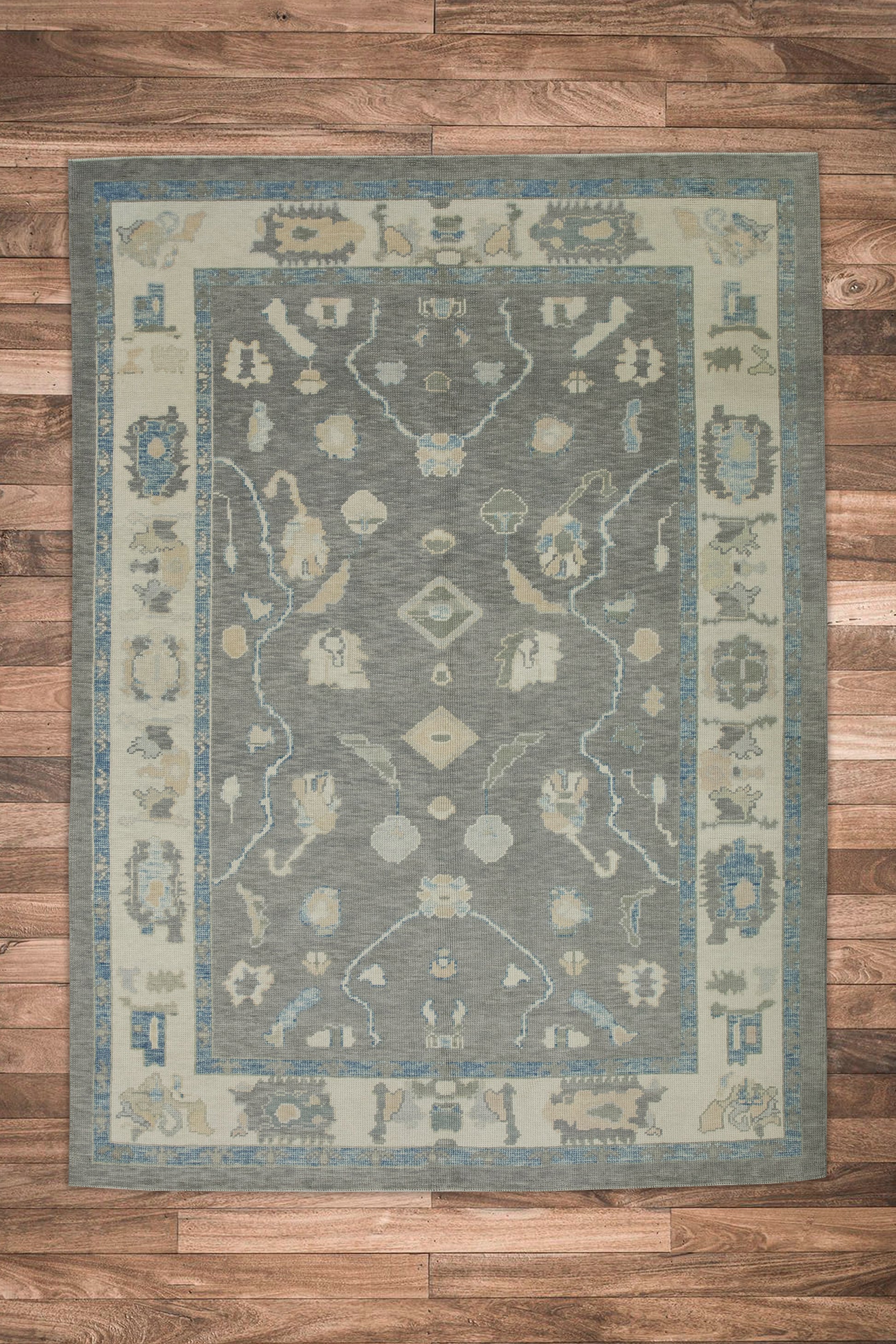 Turkish Oushak Rug 6'1" x 8'4" #7849
