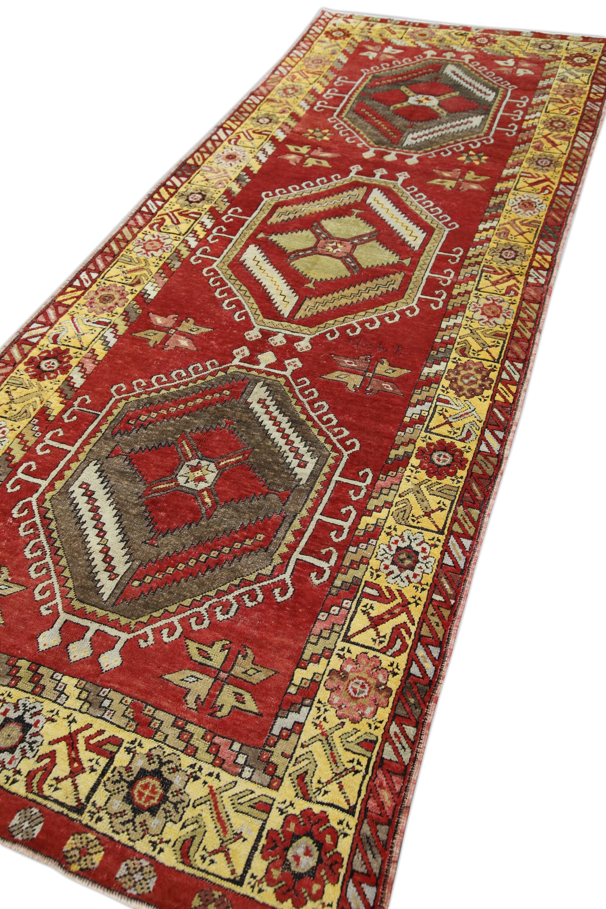 Turkish Vintage Anatolian Rug 4'5" x 11'10" #213