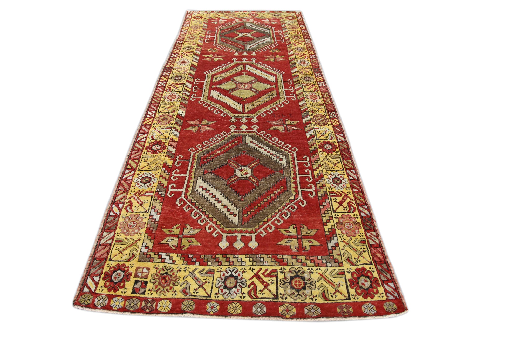 Turkish Vintage Anatolian Rug 4'5" x 11'10" #213
