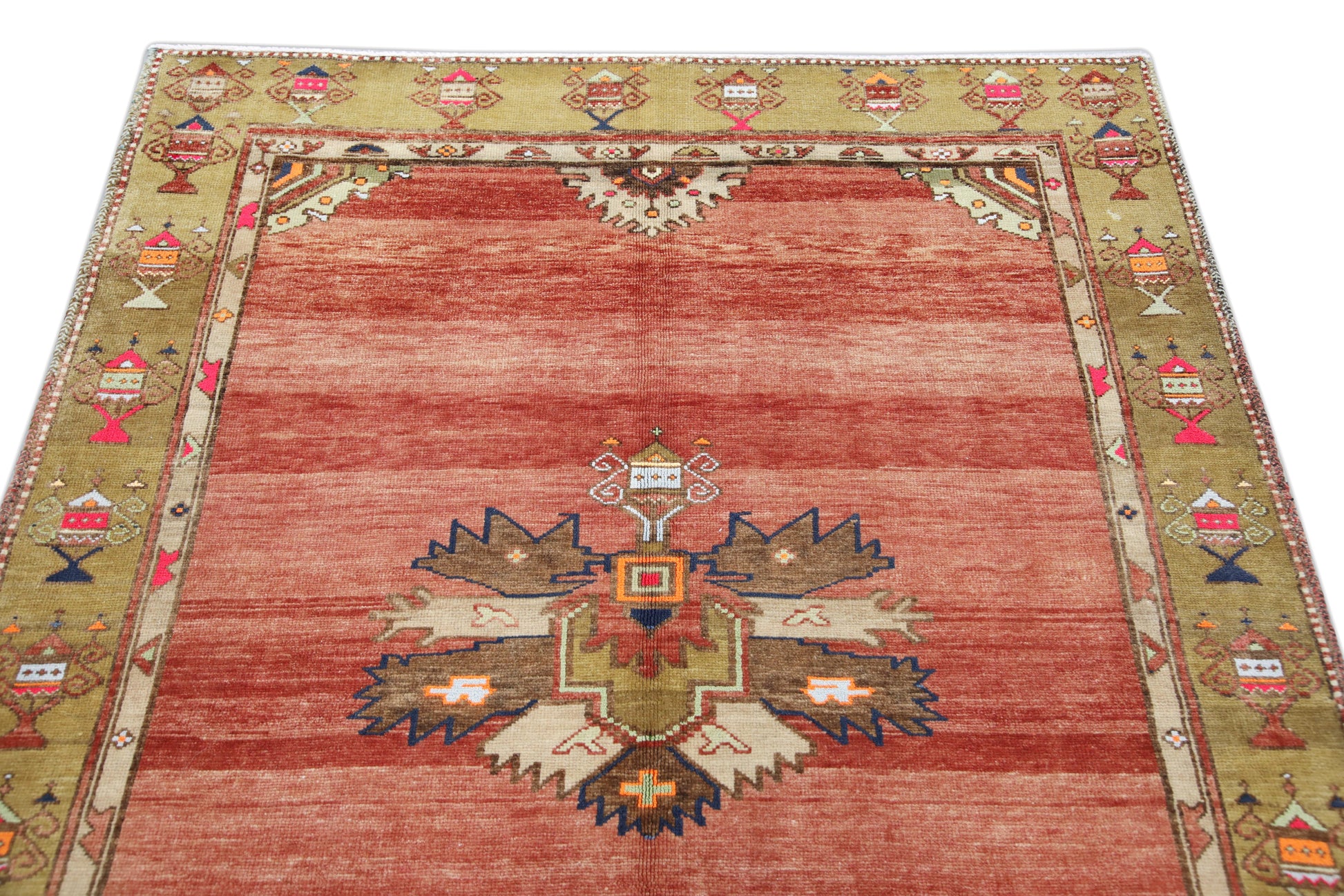 Turkish Vintage Anatolian Rug  4'7" x 10'7" #235