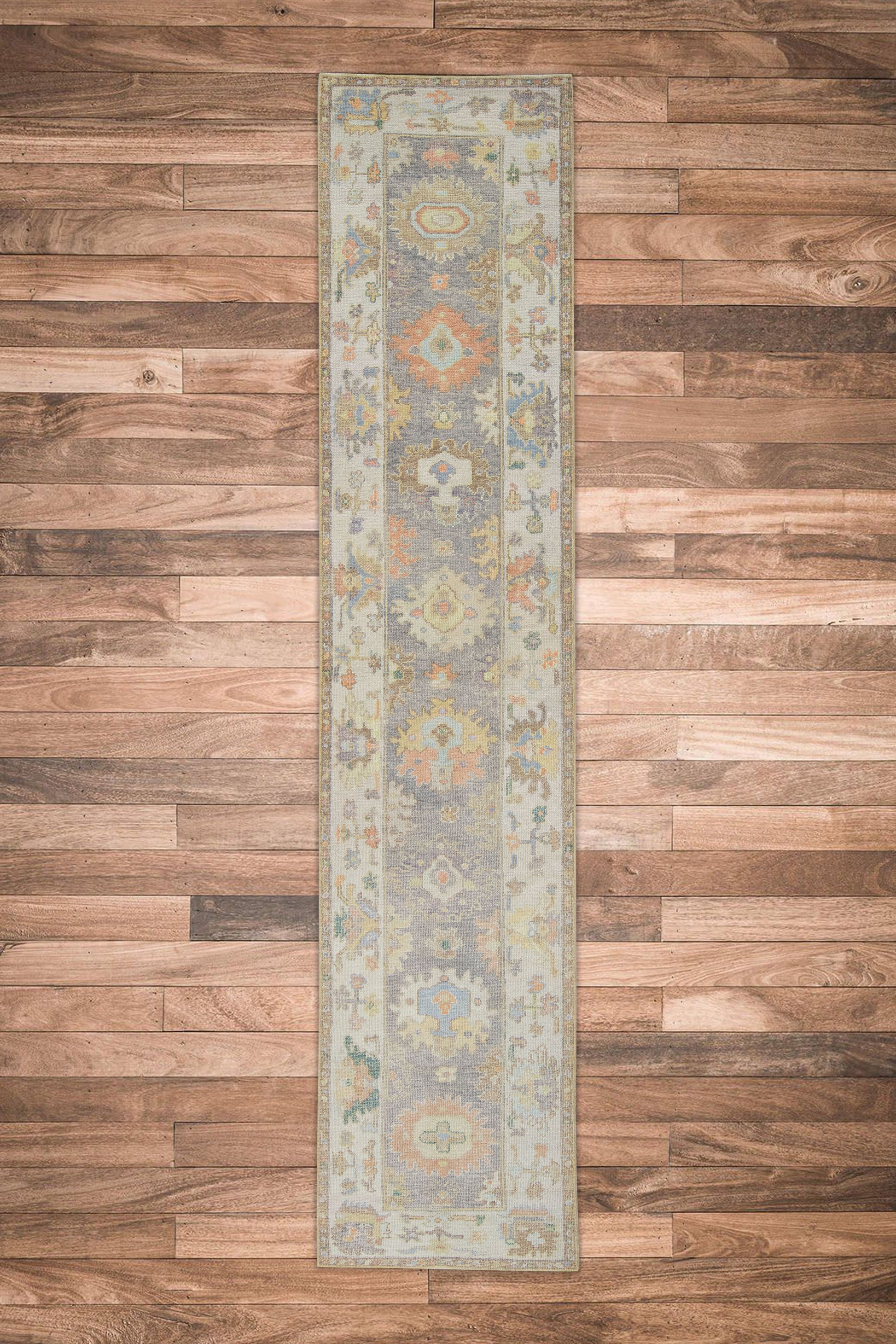 Turkish Oushak Rug 2'10" x 14'2" #11294