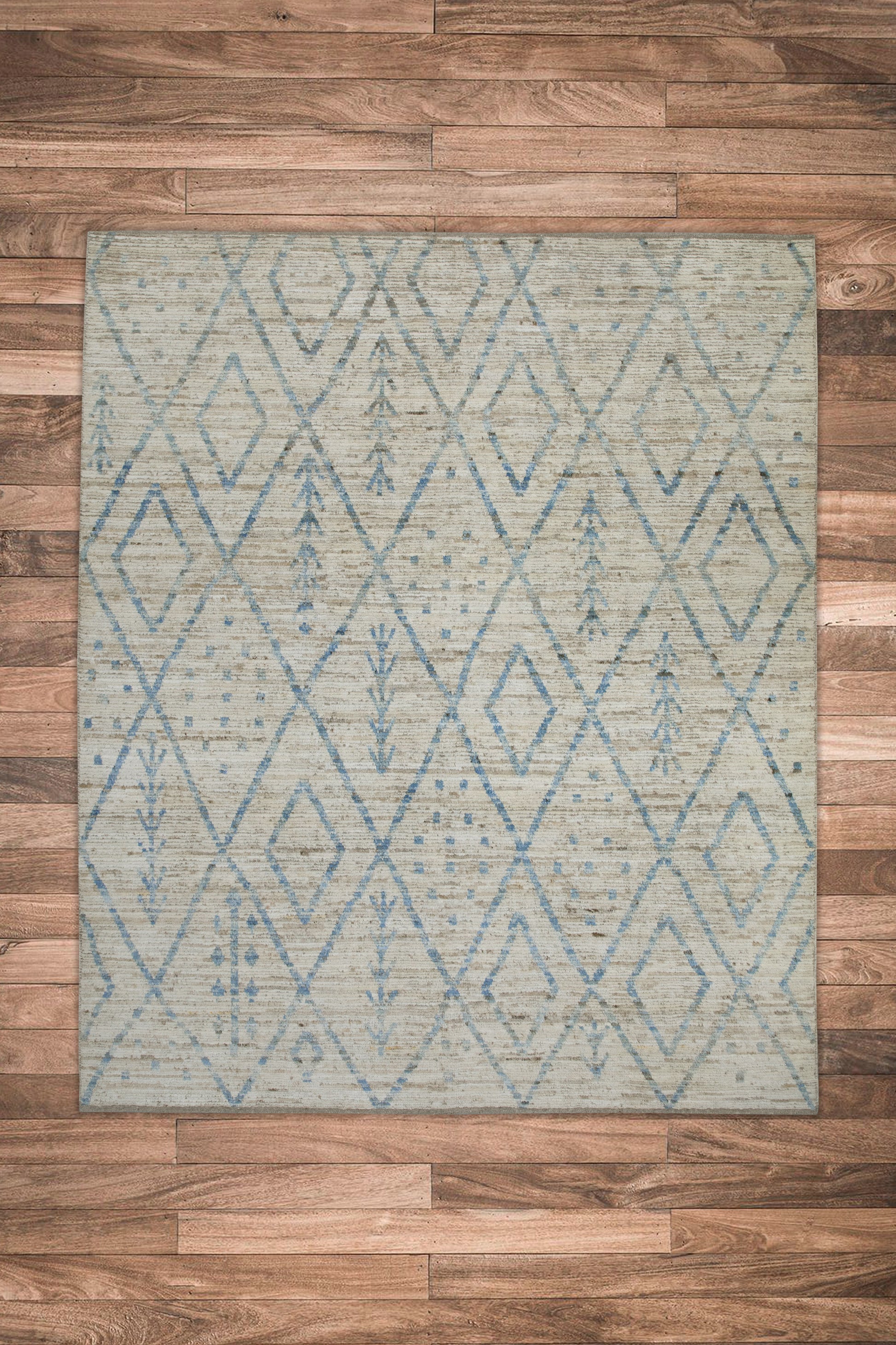 Turkish Tulu Rug Hand Knotted 8'5" x 9'11" #6007