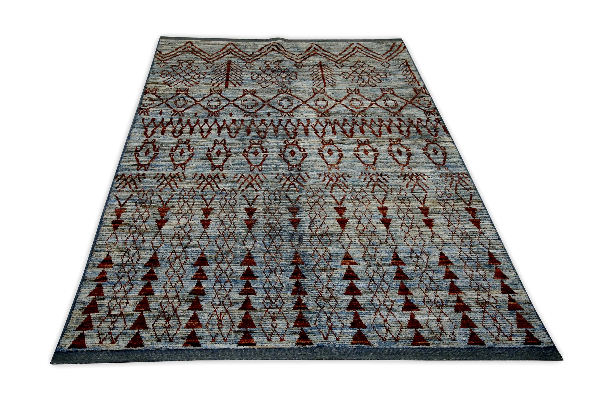 Turkish Tulu Rug Hand Knotted 6'2" x 9'5" #6005