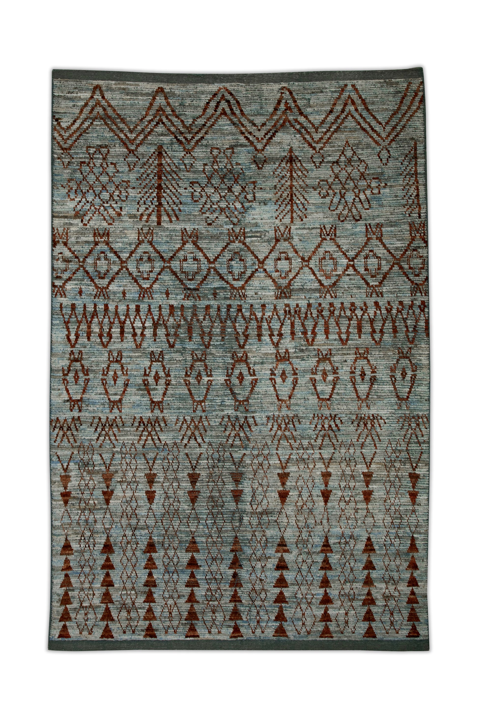 Turkish Tulu Rug Hand Knotted 6'2" x 9'5" #6005