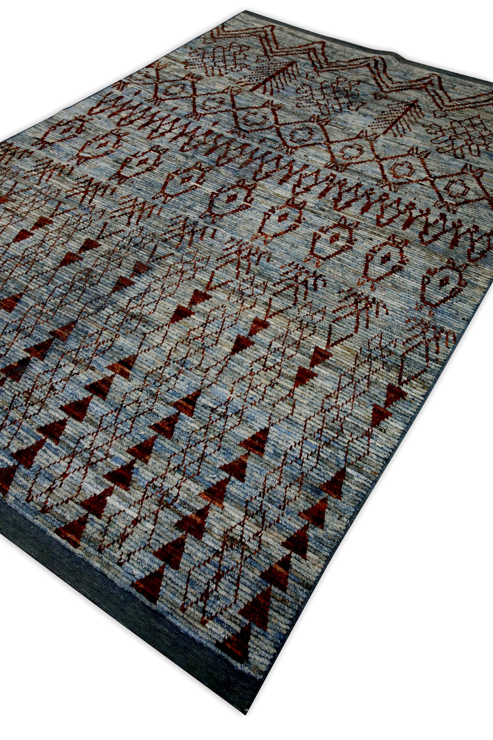 Turkish Tulu Rug Hand Knotted 6'2" x 9'5" #6005