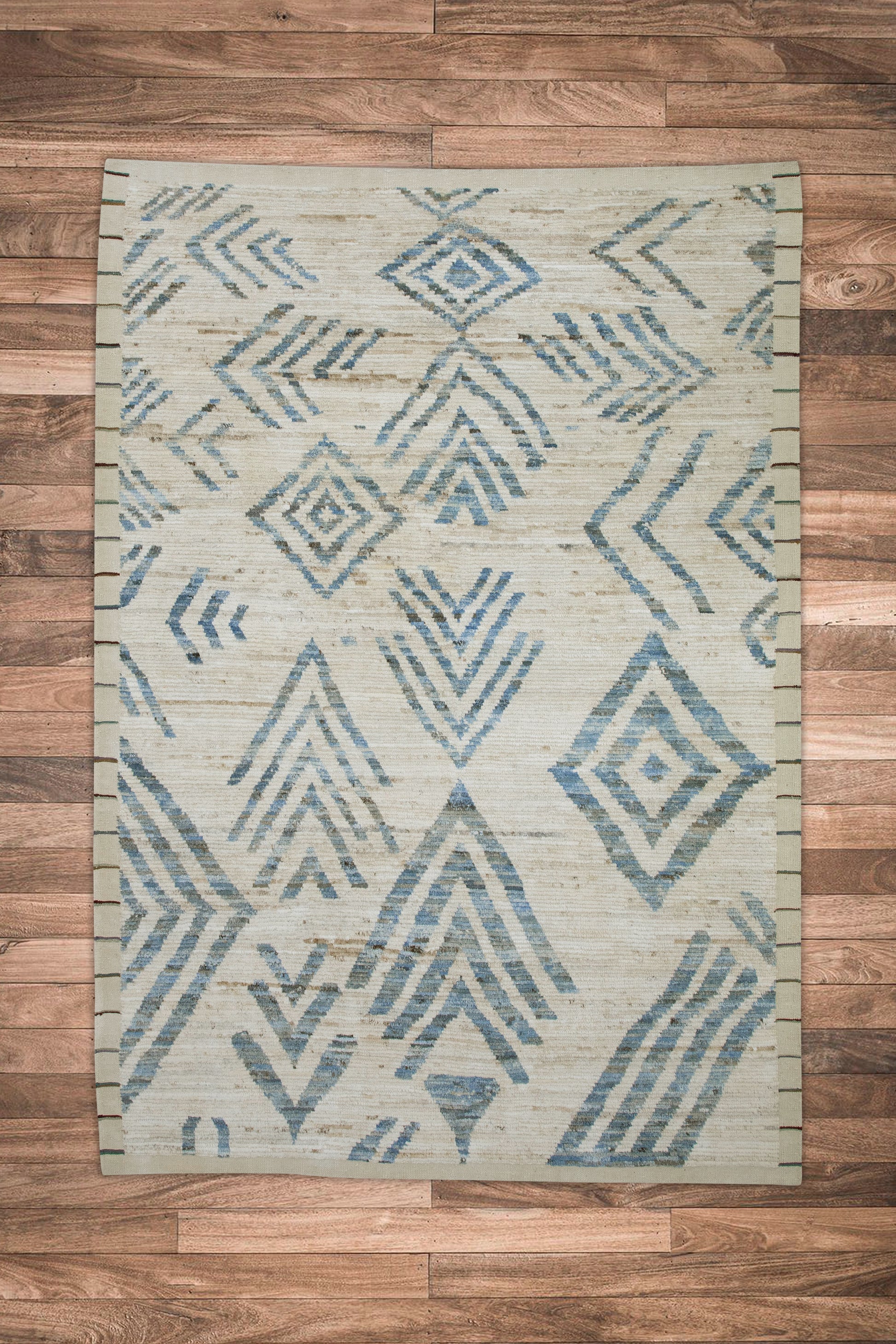 Turkish Tulu Rug Hand Knotted 6'4" x 9'3" #6010