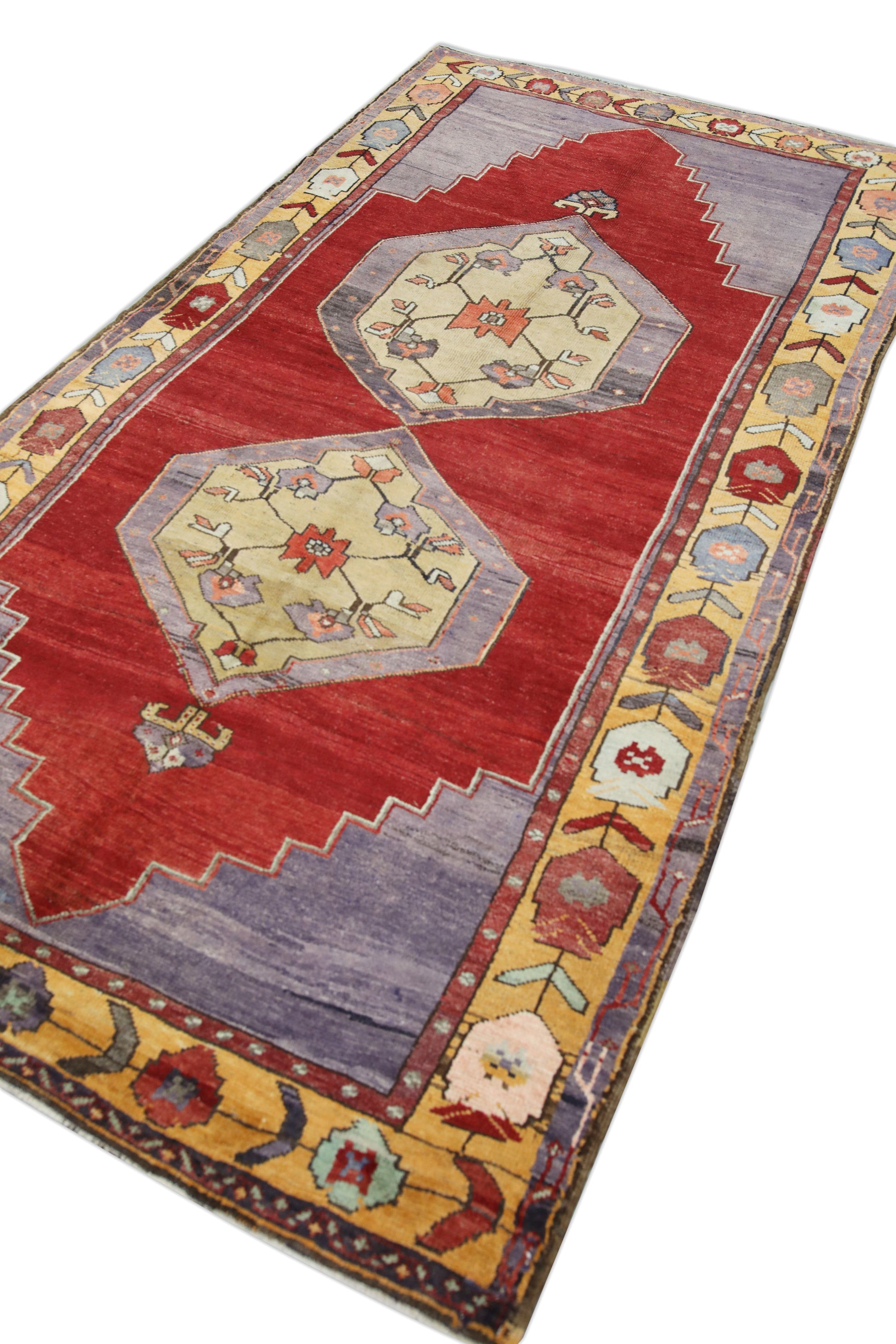 Turkish Vintage Anatolian Rug  4'11" x 9'2" #01