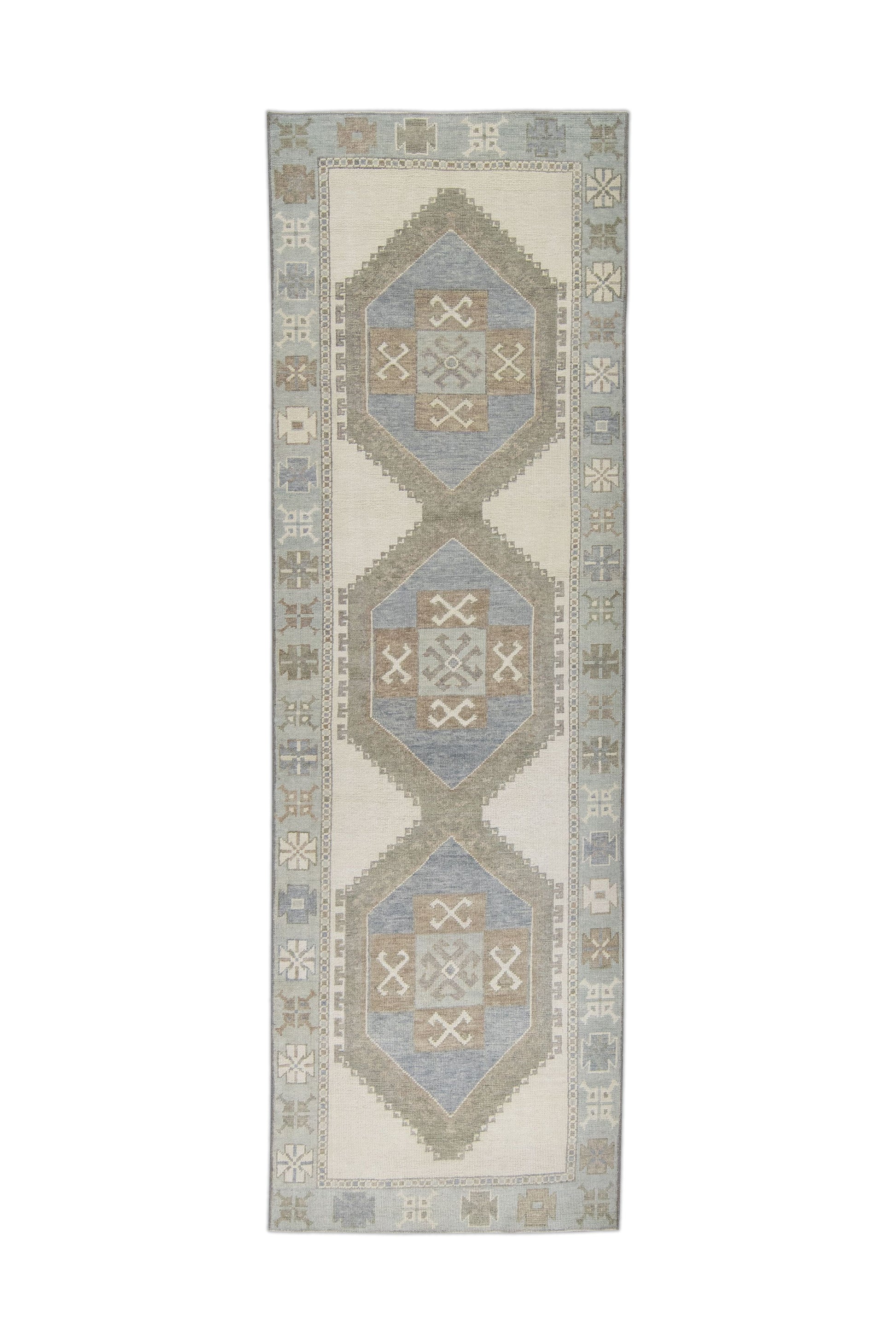 Turkish Oushak Rug 3'8" x 11'2" #10884