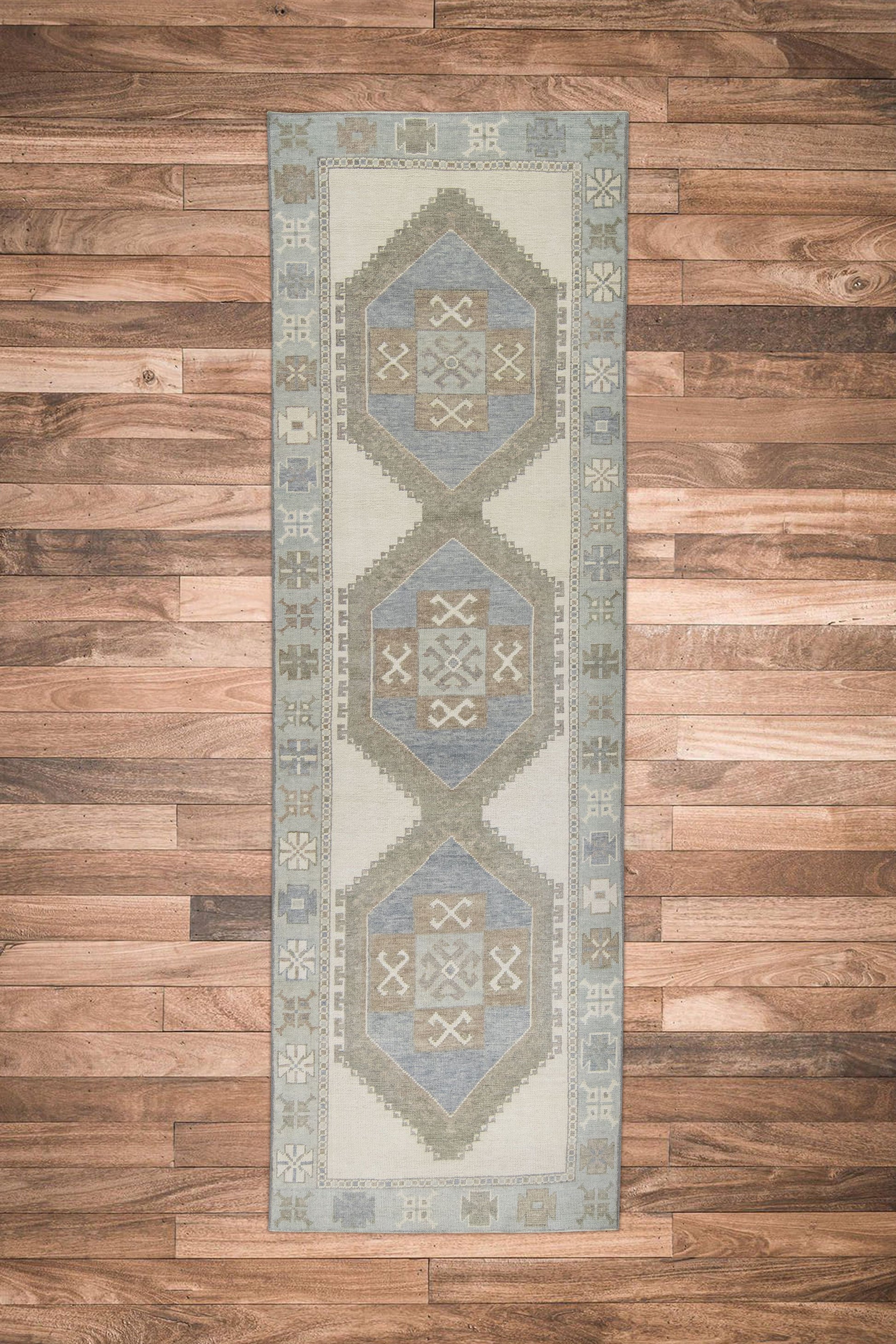 Turkish Oushak Rug 3'8" x 11'2" #10884
