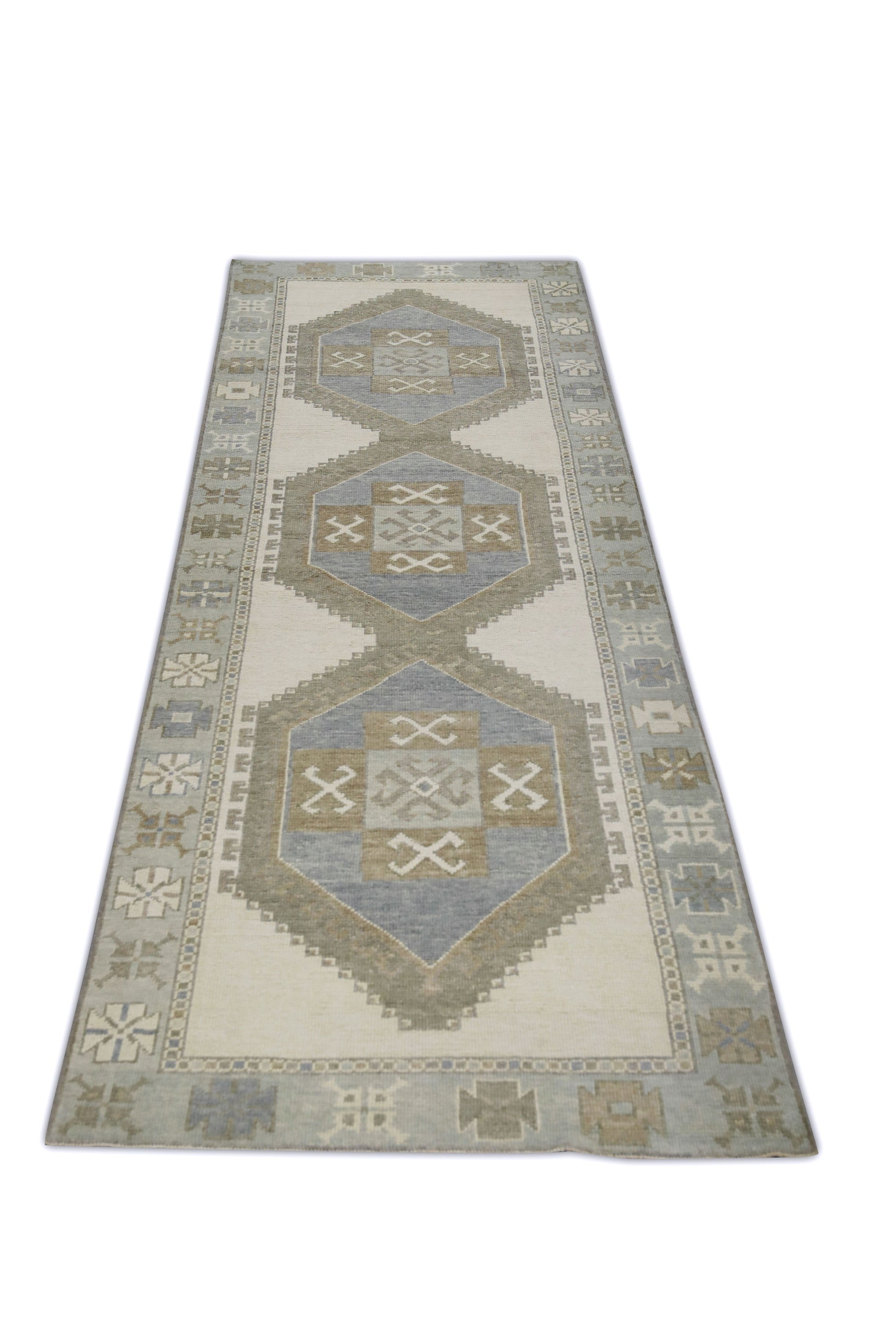 Turkish Oushak Rug 3'8" x 11'2" #10884