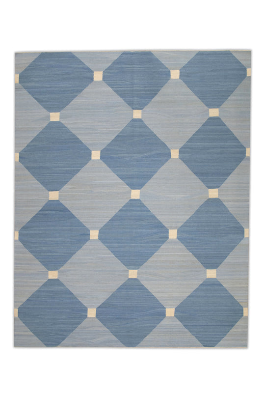 #7674 Oriental Flat Weave Turkish Kilim  9'4" x 11'11"