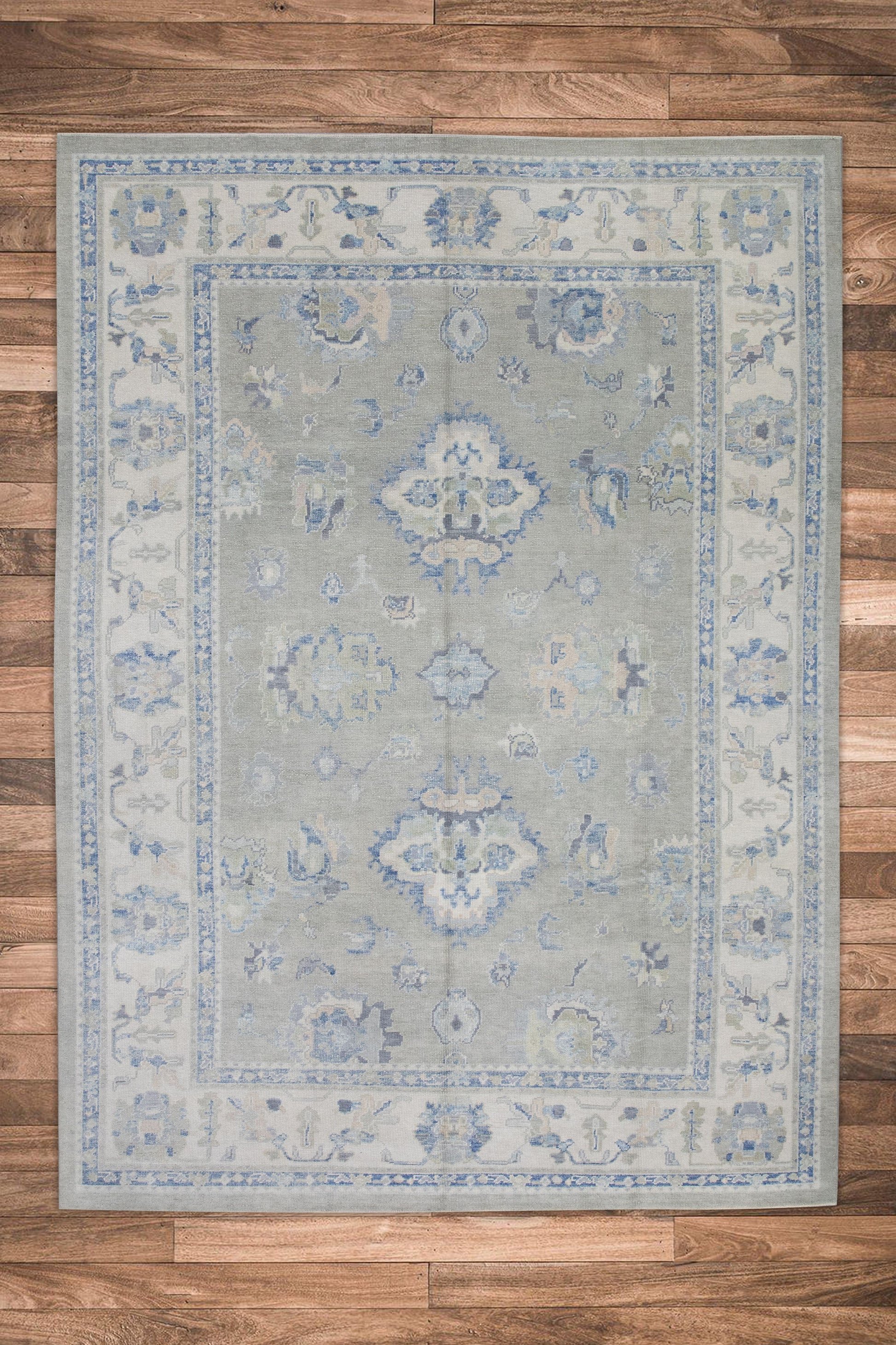 Turkish Oushak Rug 8'8" x 11'9" #7892