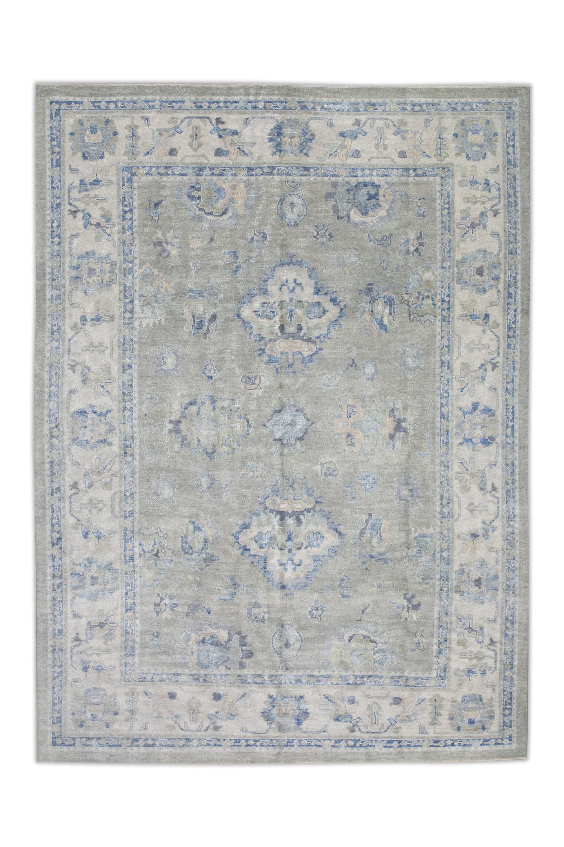 Turkish Oushak Rug 8'8" x 11'9" #7892