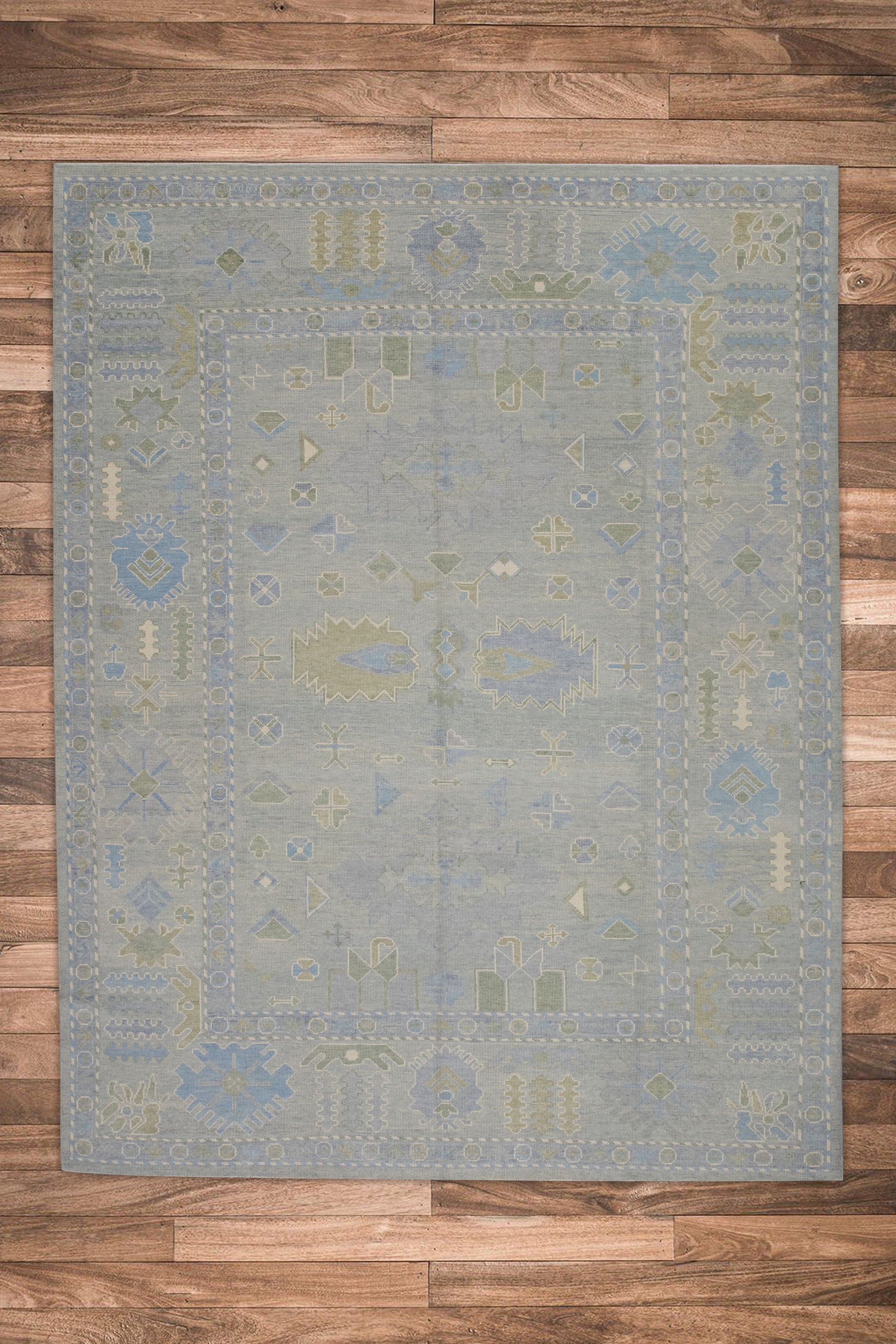 Turkish Oushak Rug 9'1" x 11'6" #7499