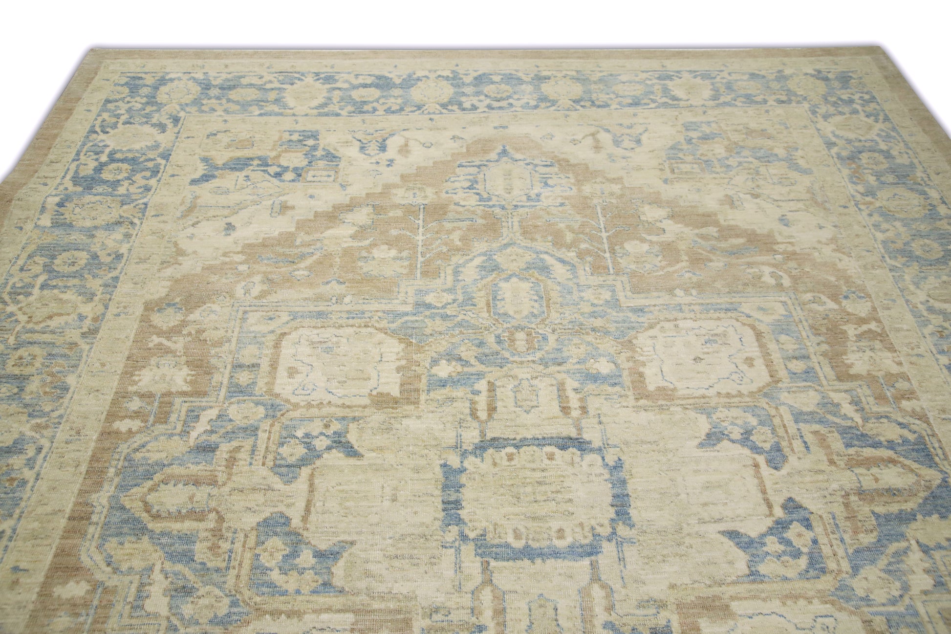 Turkish Antique Look Oushak Rug 8'6" x 10'5"  #11020