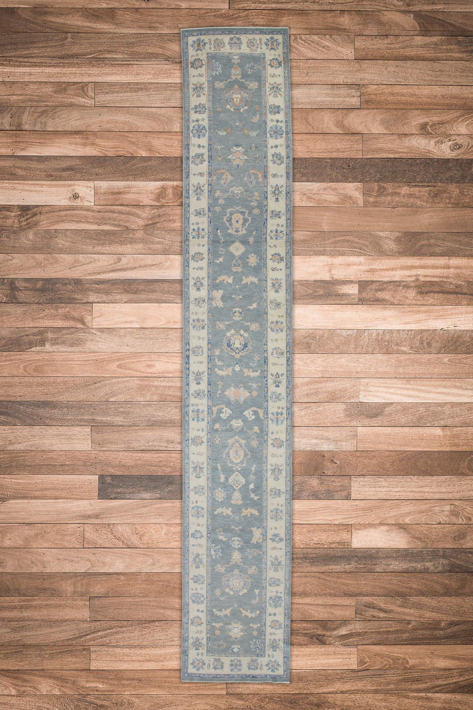 Turkish Oushak Rug 2'9" x 16'11" #8007
