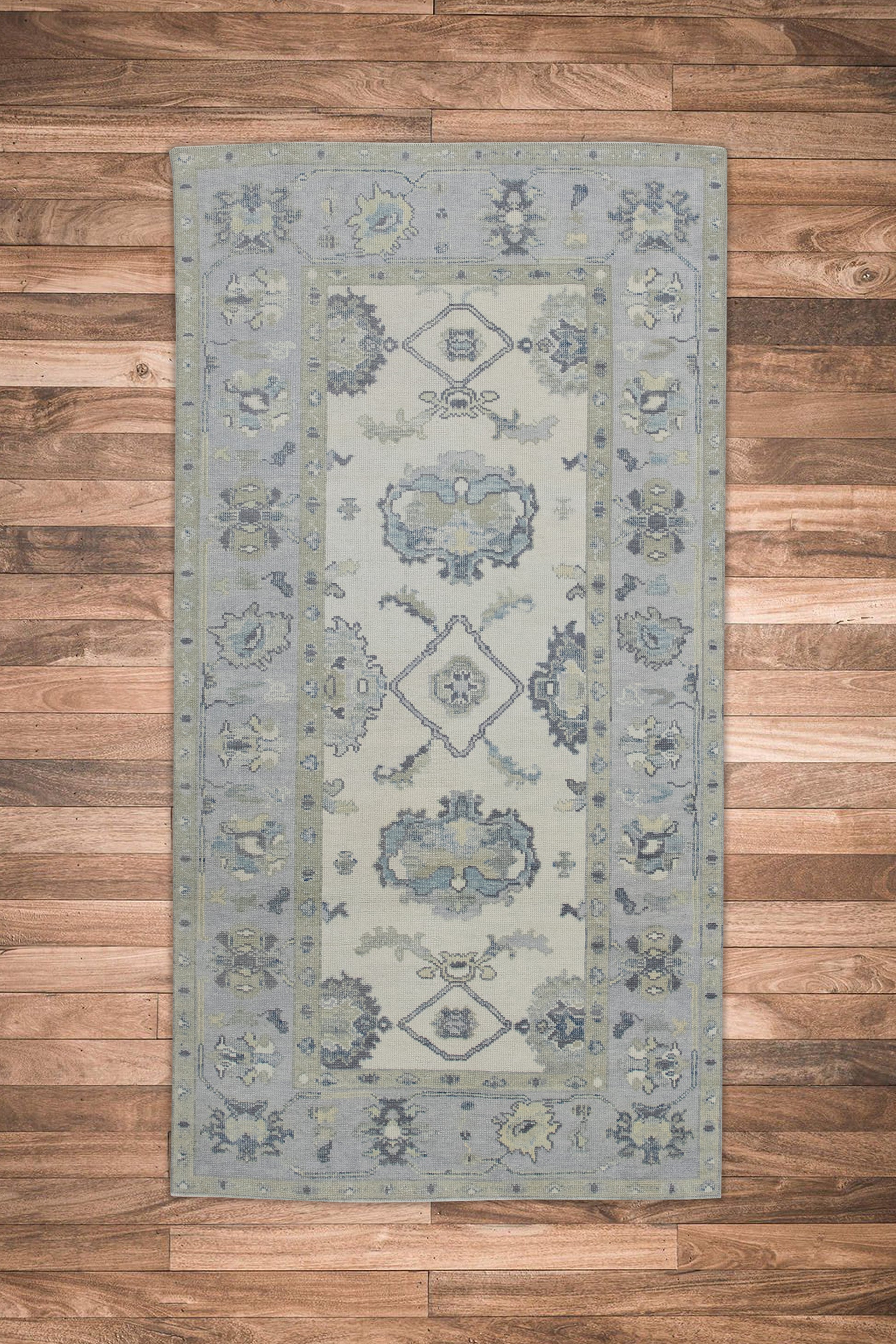 Turkish Oushak Rug 4'9" x 9'2" #7628