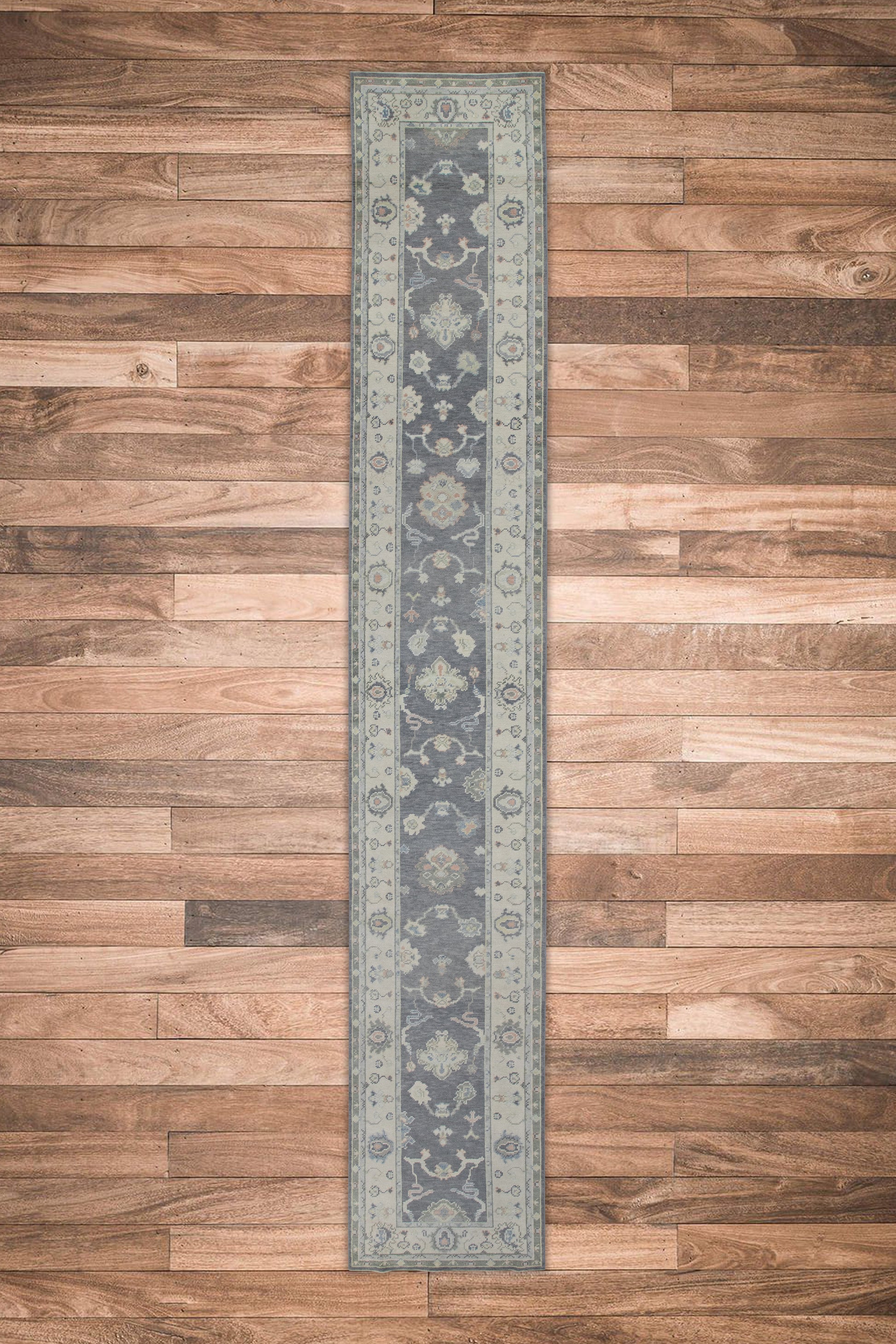 Turkish Oushak Rug 2'7" x 17'2" #7519