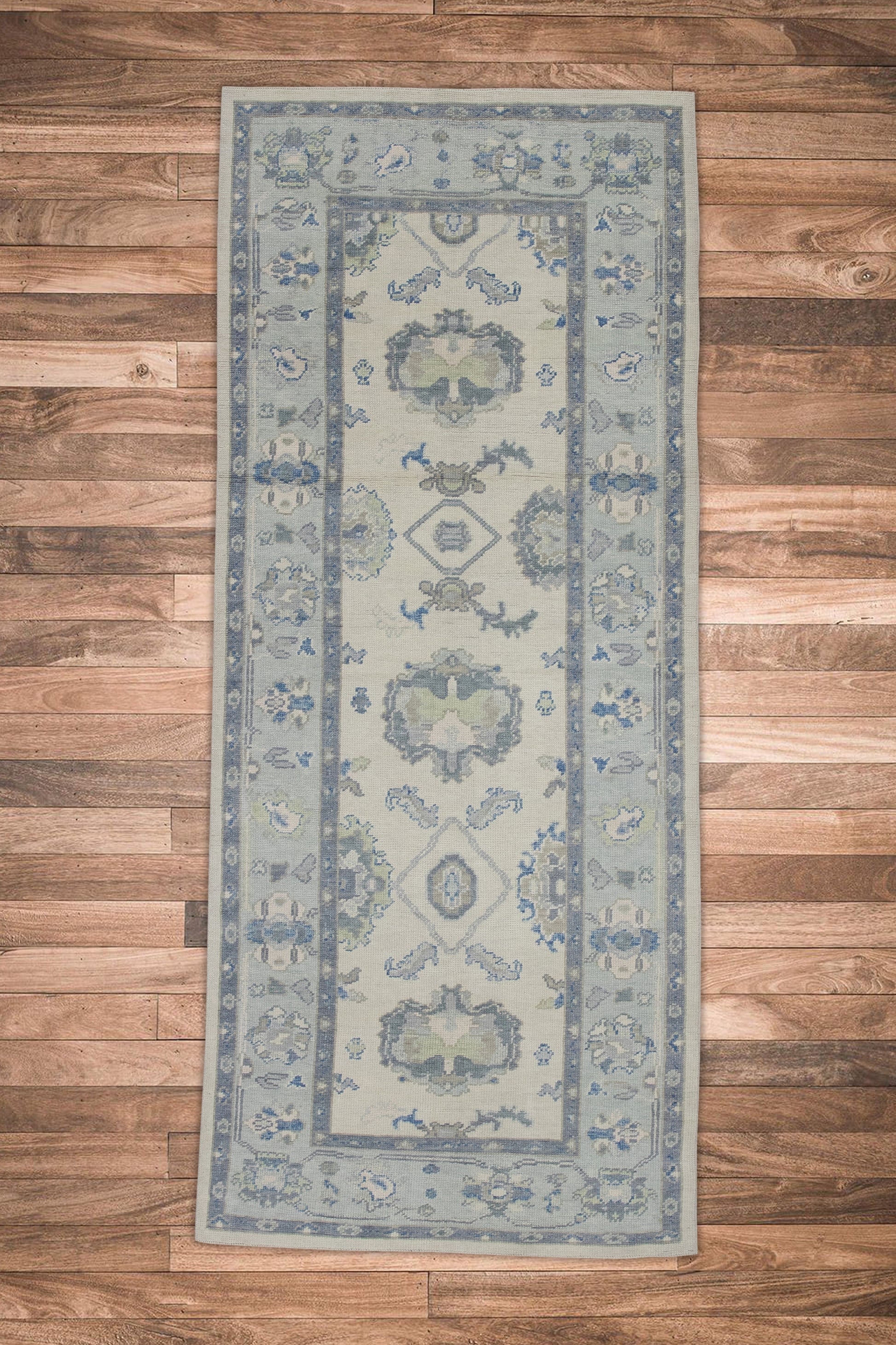 Turkish Oushak Rug 3'10" x 14'2" #8015