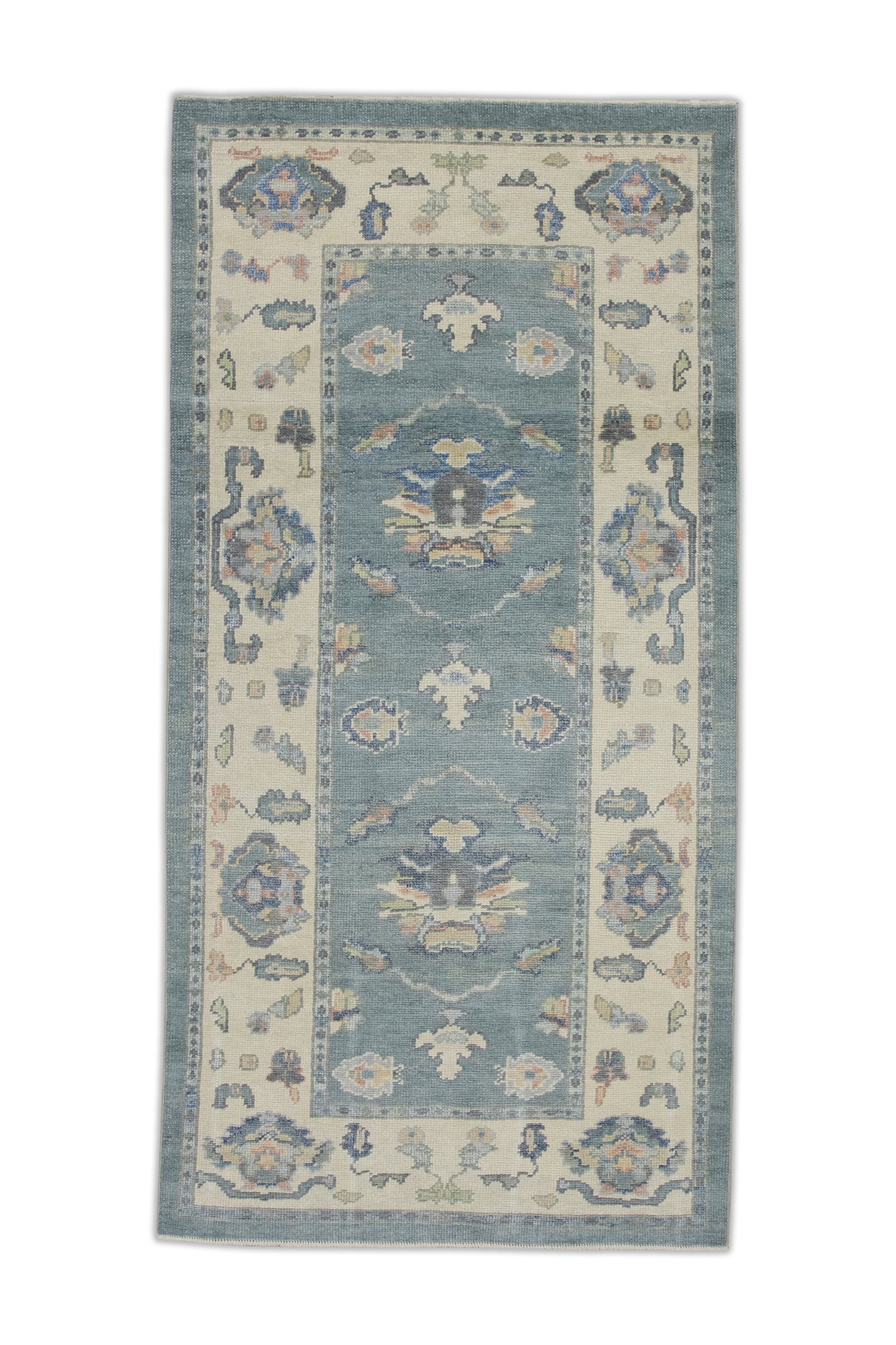 Turkish Oushak Rug 3'1" x 7'9" #8034