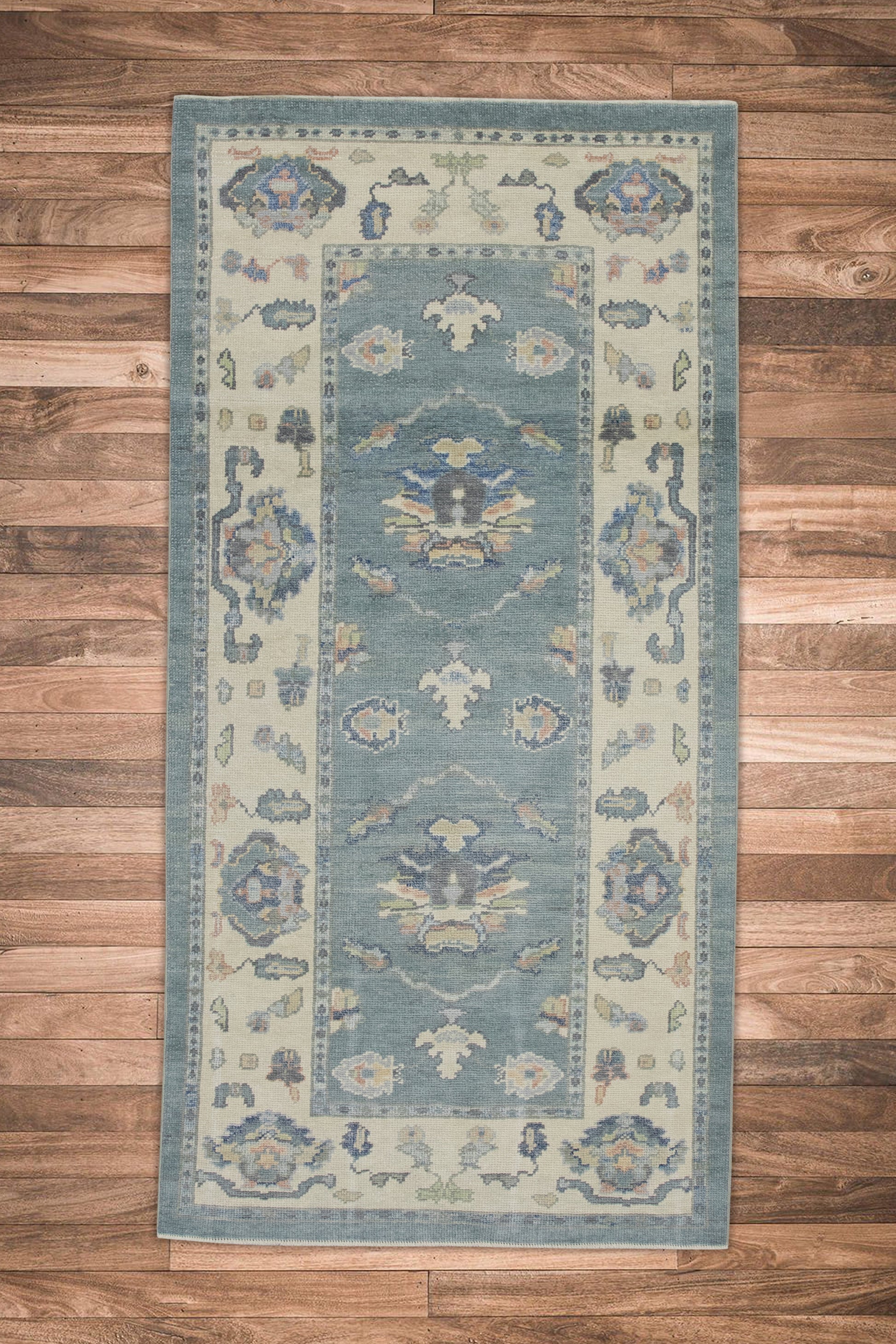 Turkish Oushak Rug 3'1" x 7'9" #8034