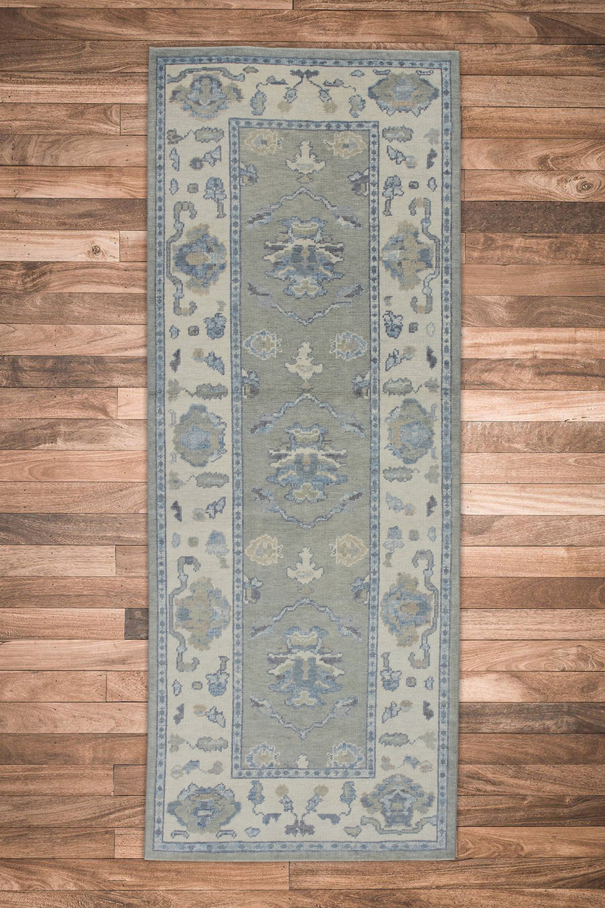 Turkish Oushak Rug 3'10" x 10'1" #7914