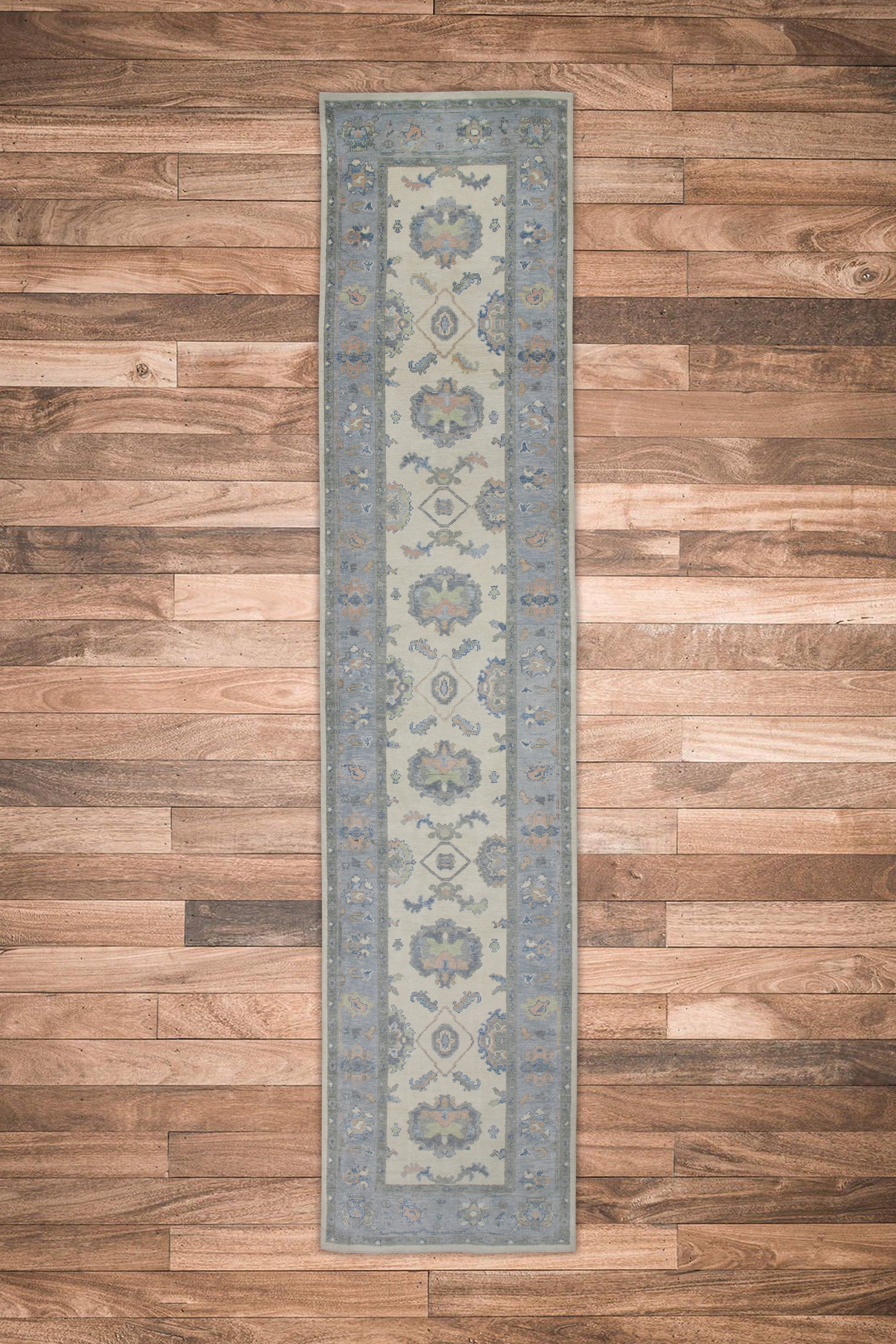 Turkish Oushak Rug 3'10" x 17'5" #8226