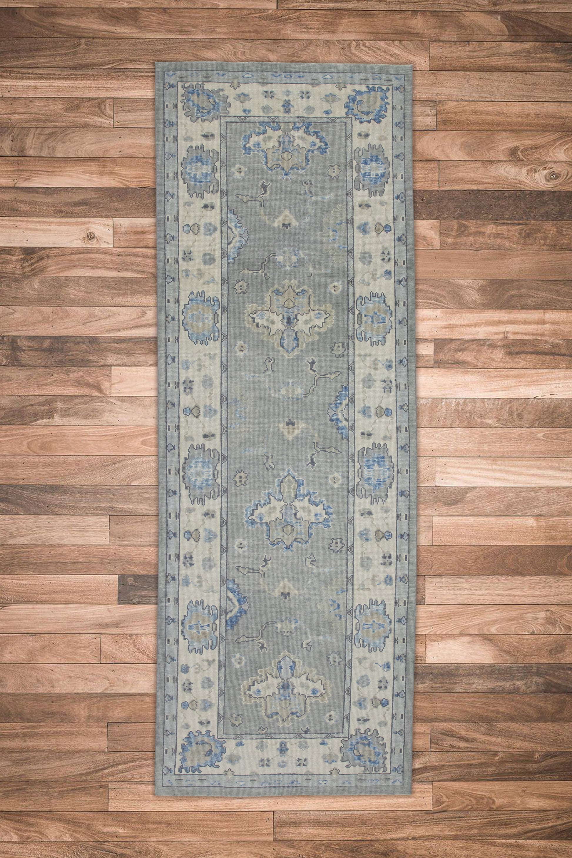 Turkish Oushak Rug 4' x 11'4" #7985