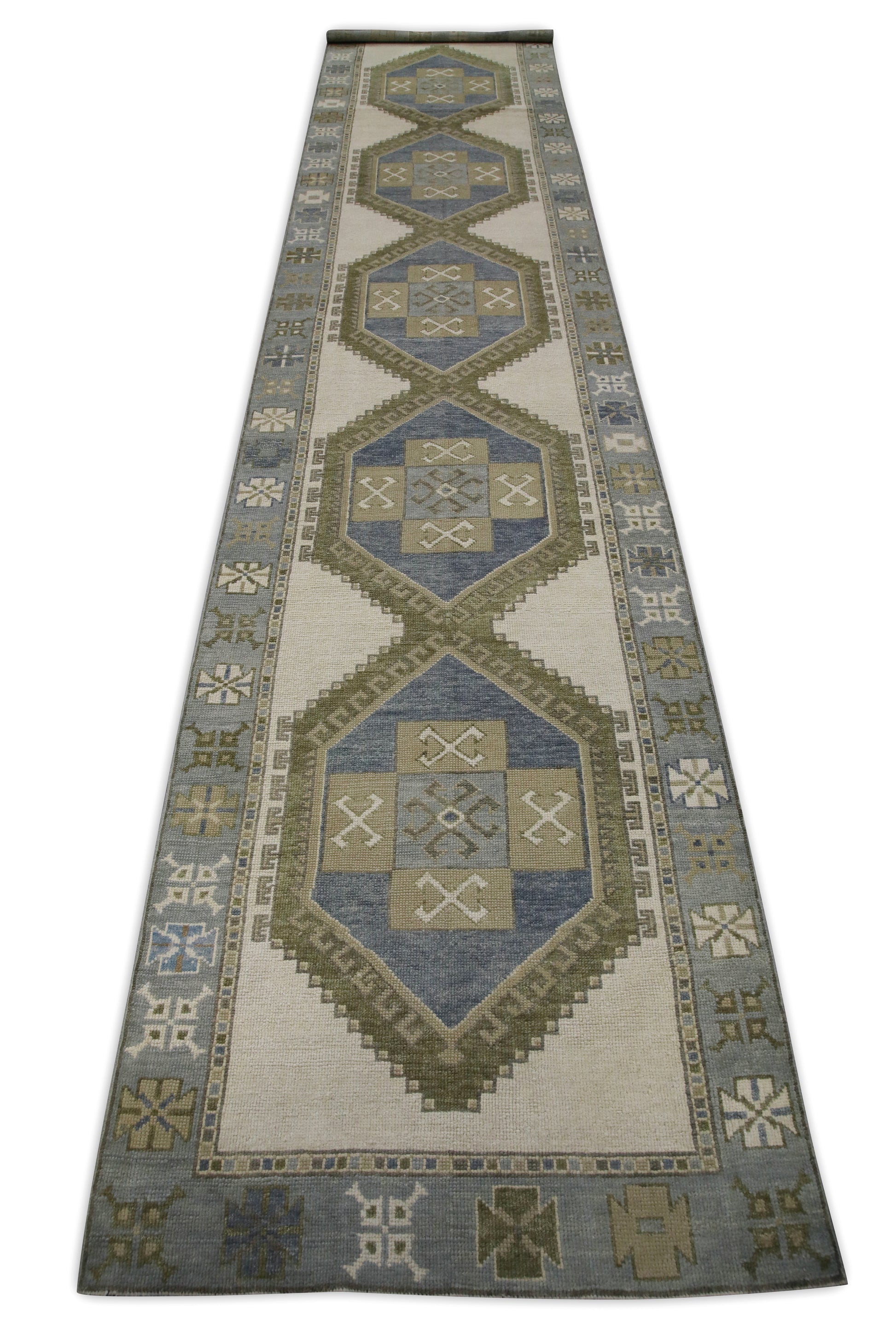 Turkish Oushak Rug 3'11" x 18'3" #8478