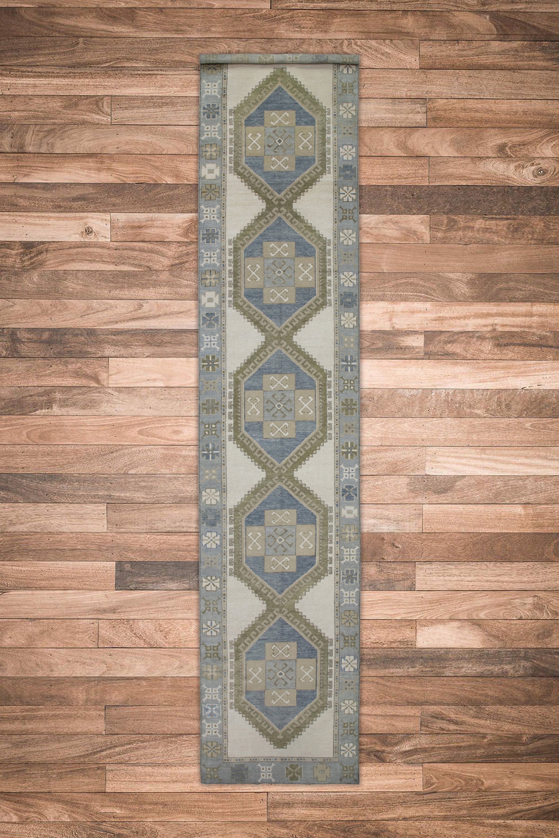 Turkish Oushak Rug 3'11" x 18'3" #8478