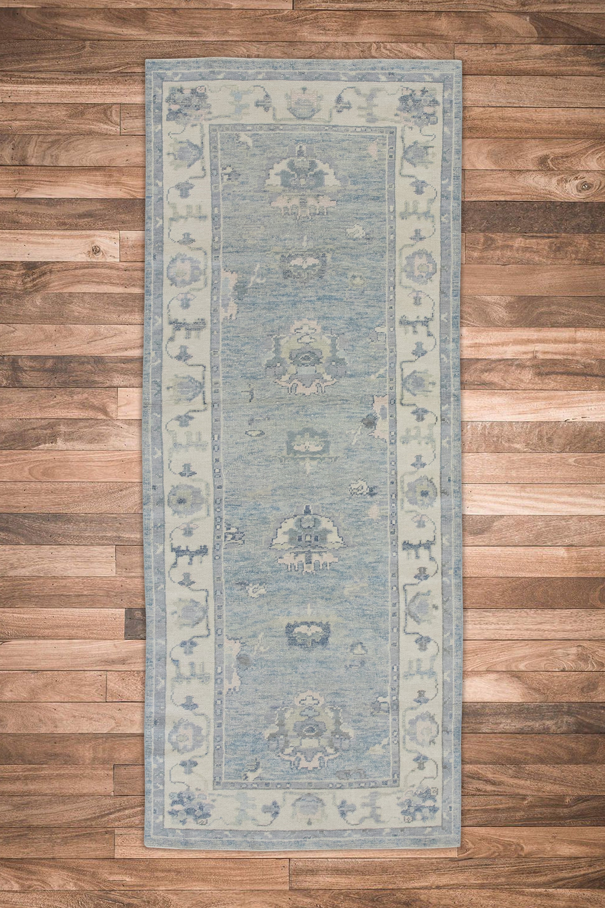 Turkish Oushak Rug 3'9" x 9'3" #7521