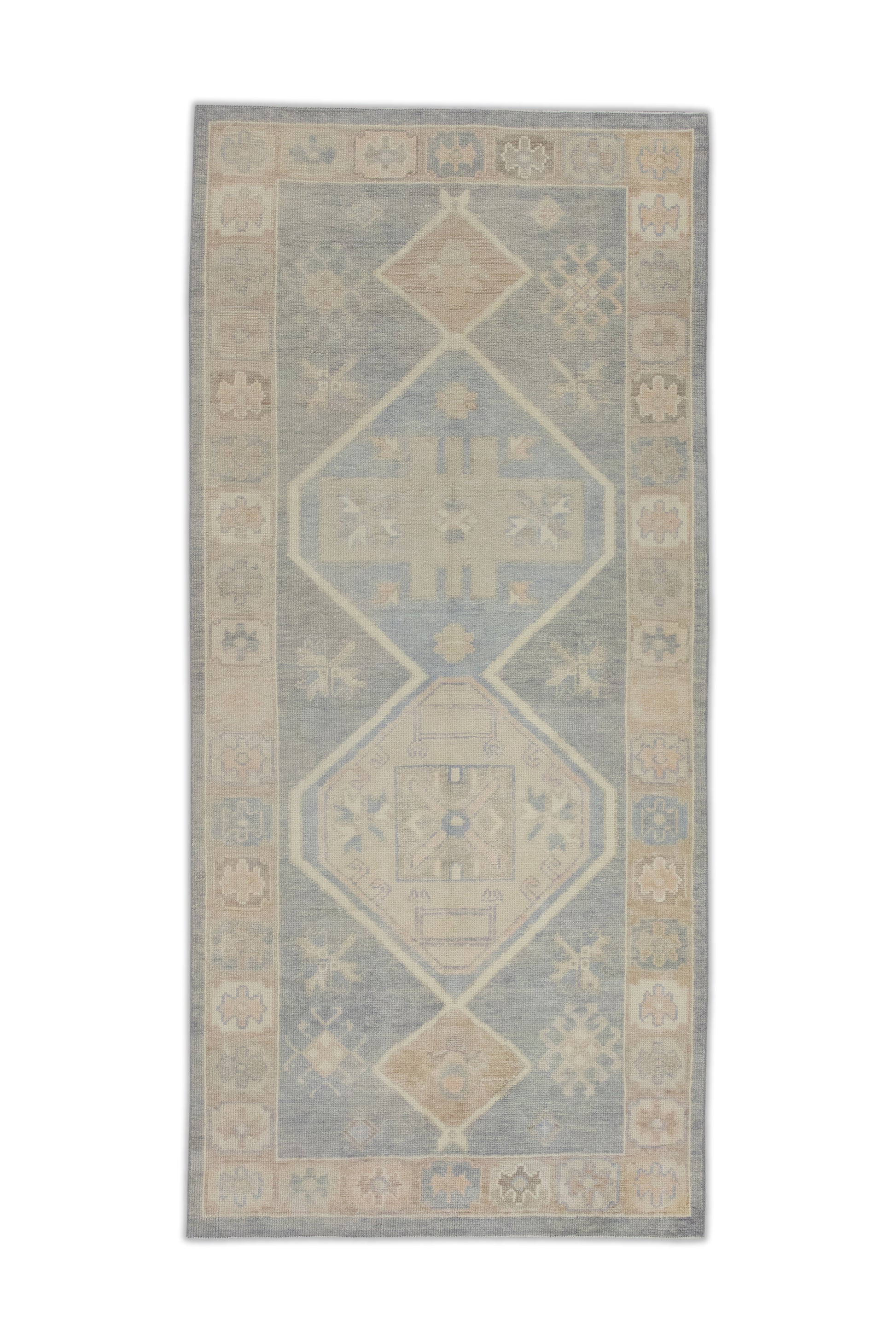 Turkish Oushak Rug 3'9" x 8'6" #8632