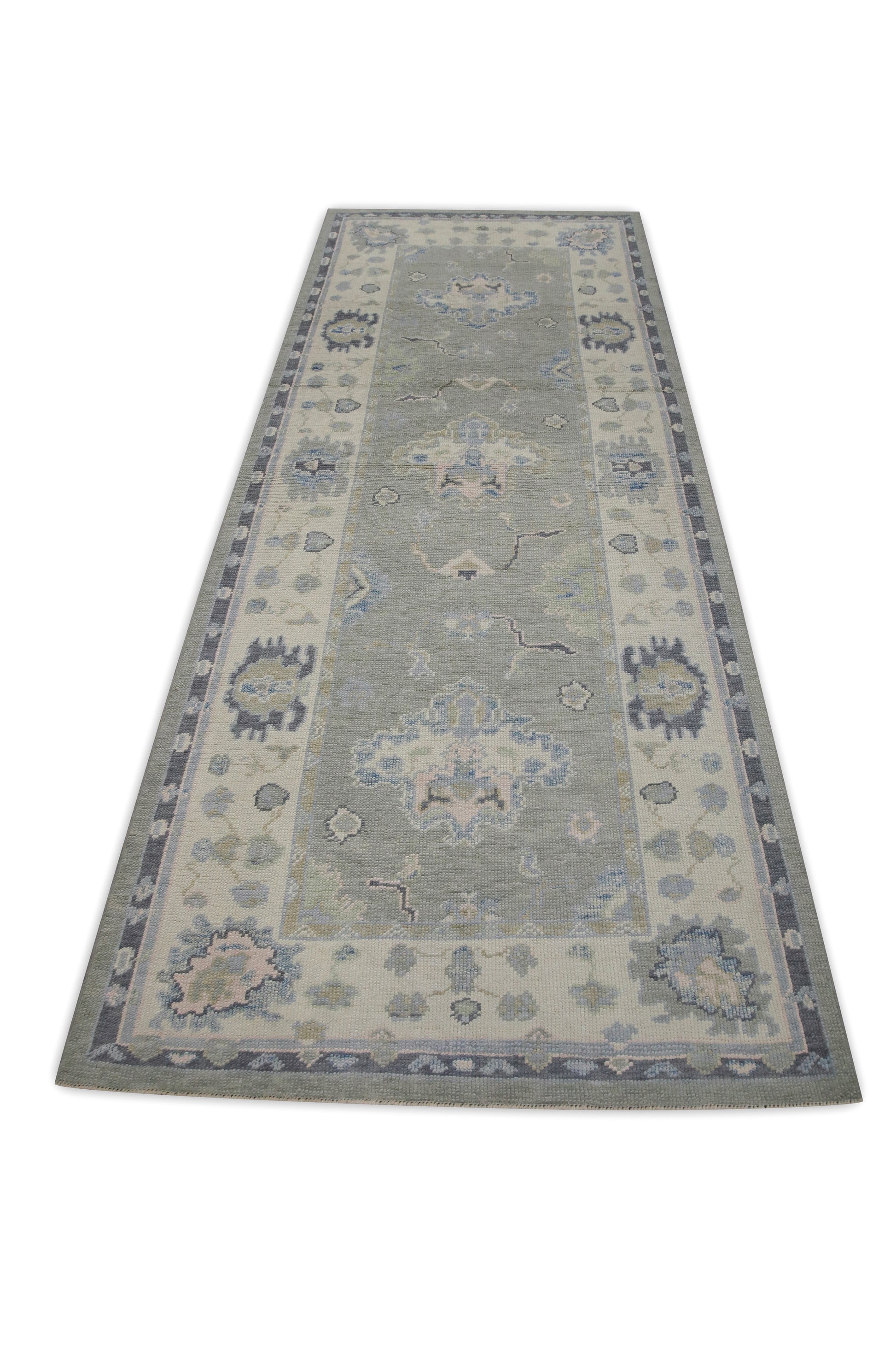 Turkish Oushak Rug 3'11" x 10'1" #7633