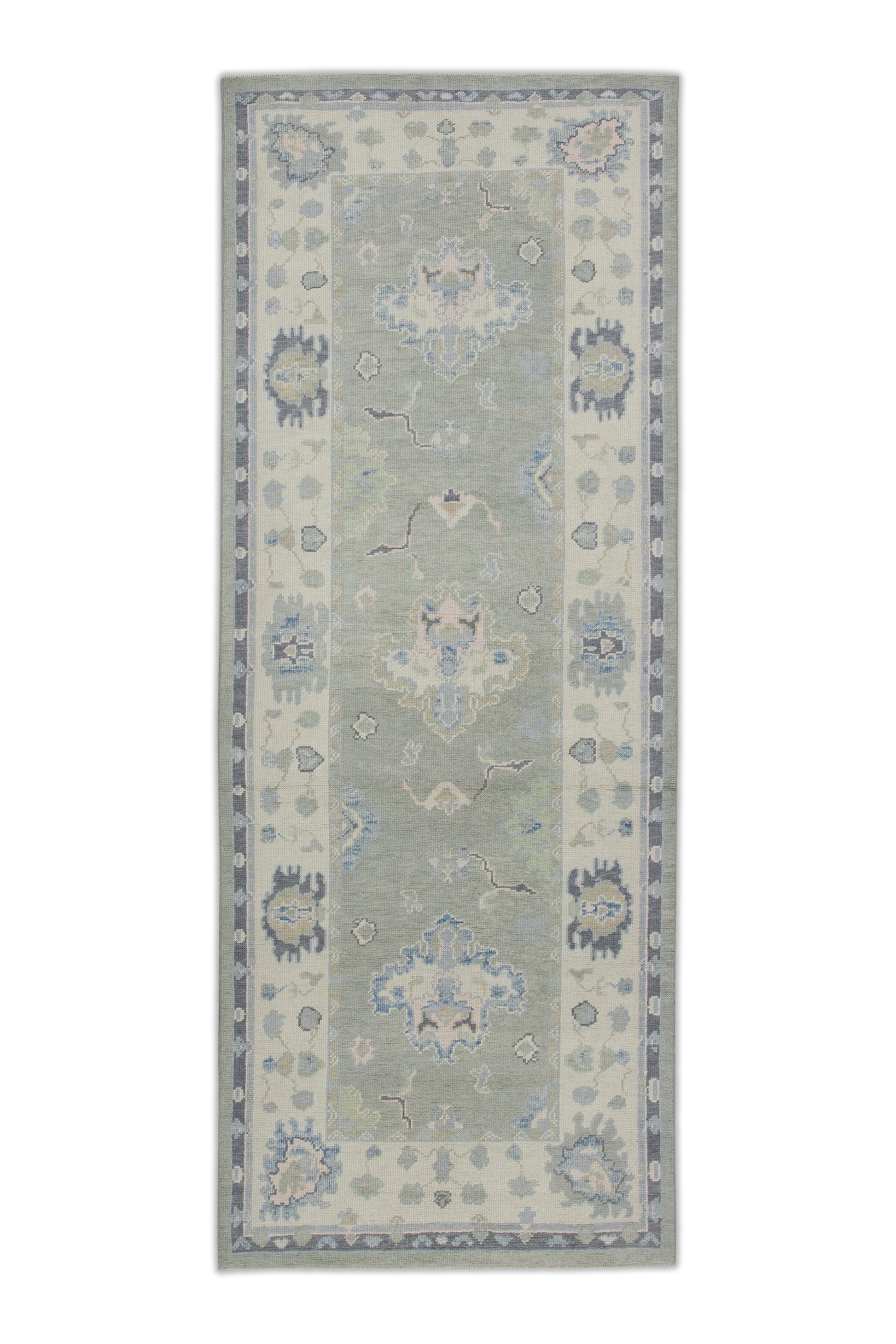 Turkish Oushak Rug 3'11" x 10'1" #7633