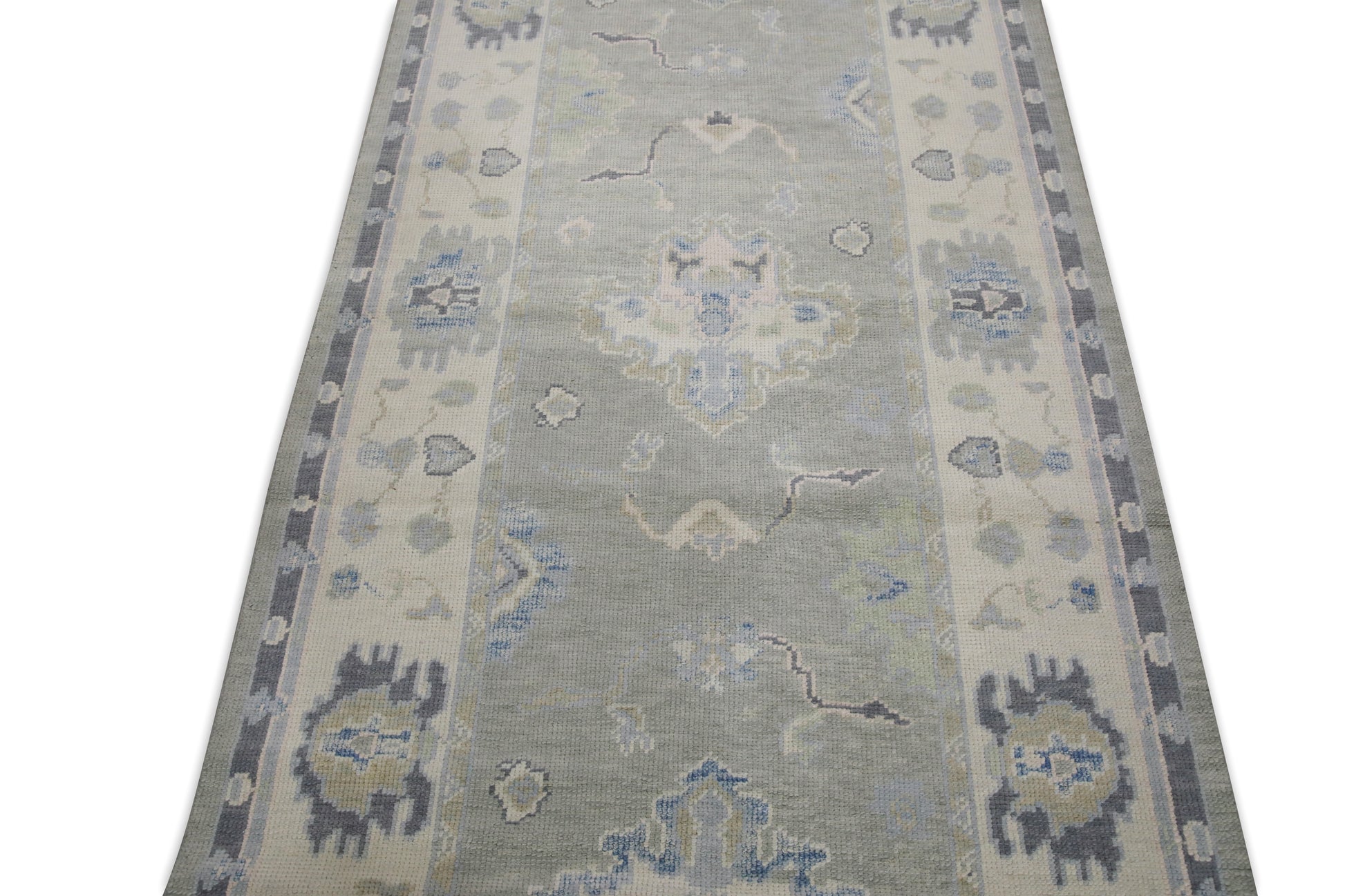 Turkish Oushak Rug 3'11" x 10'1" #7633