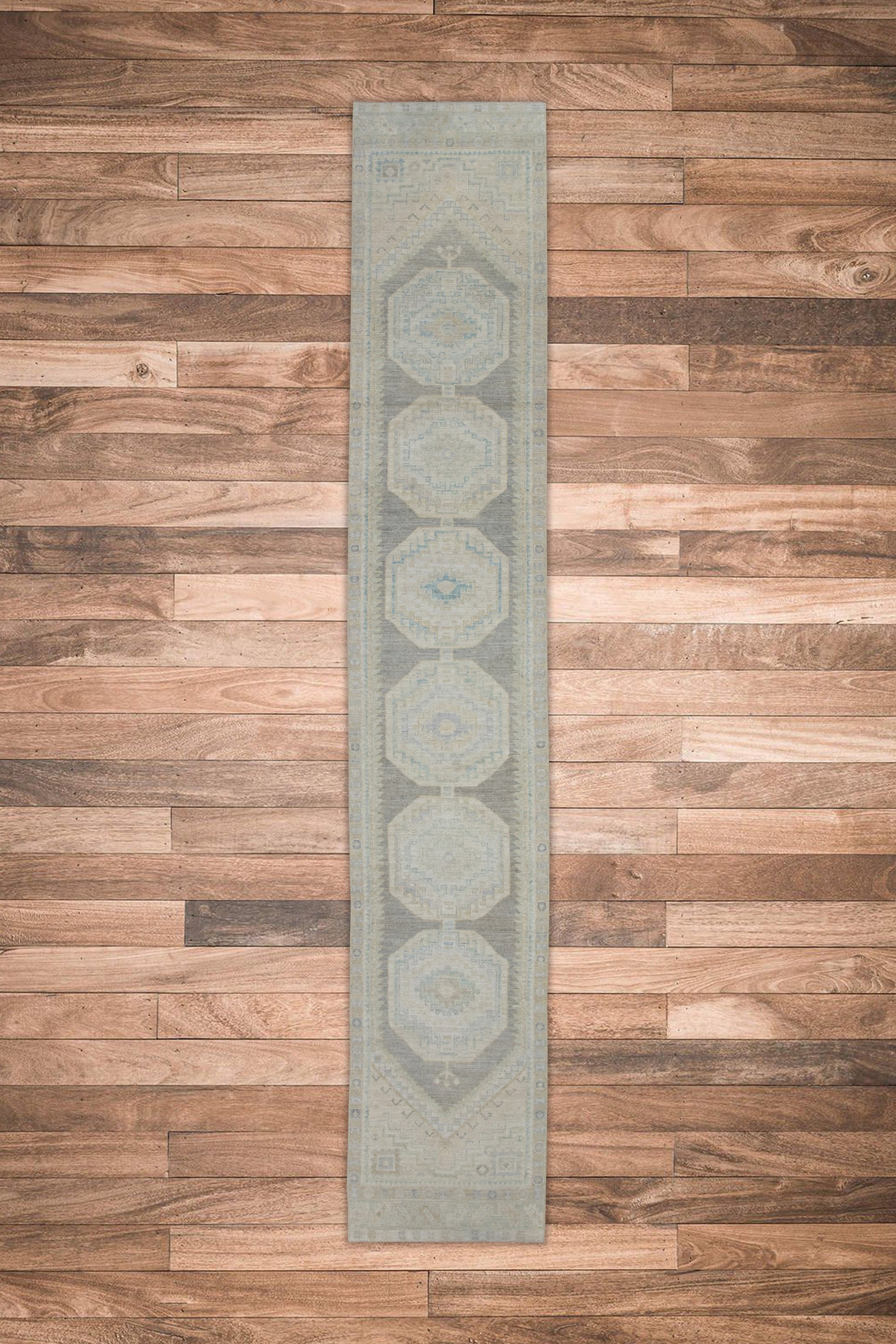Turkish Oushak Rug 2'9" x 16'1" #8647