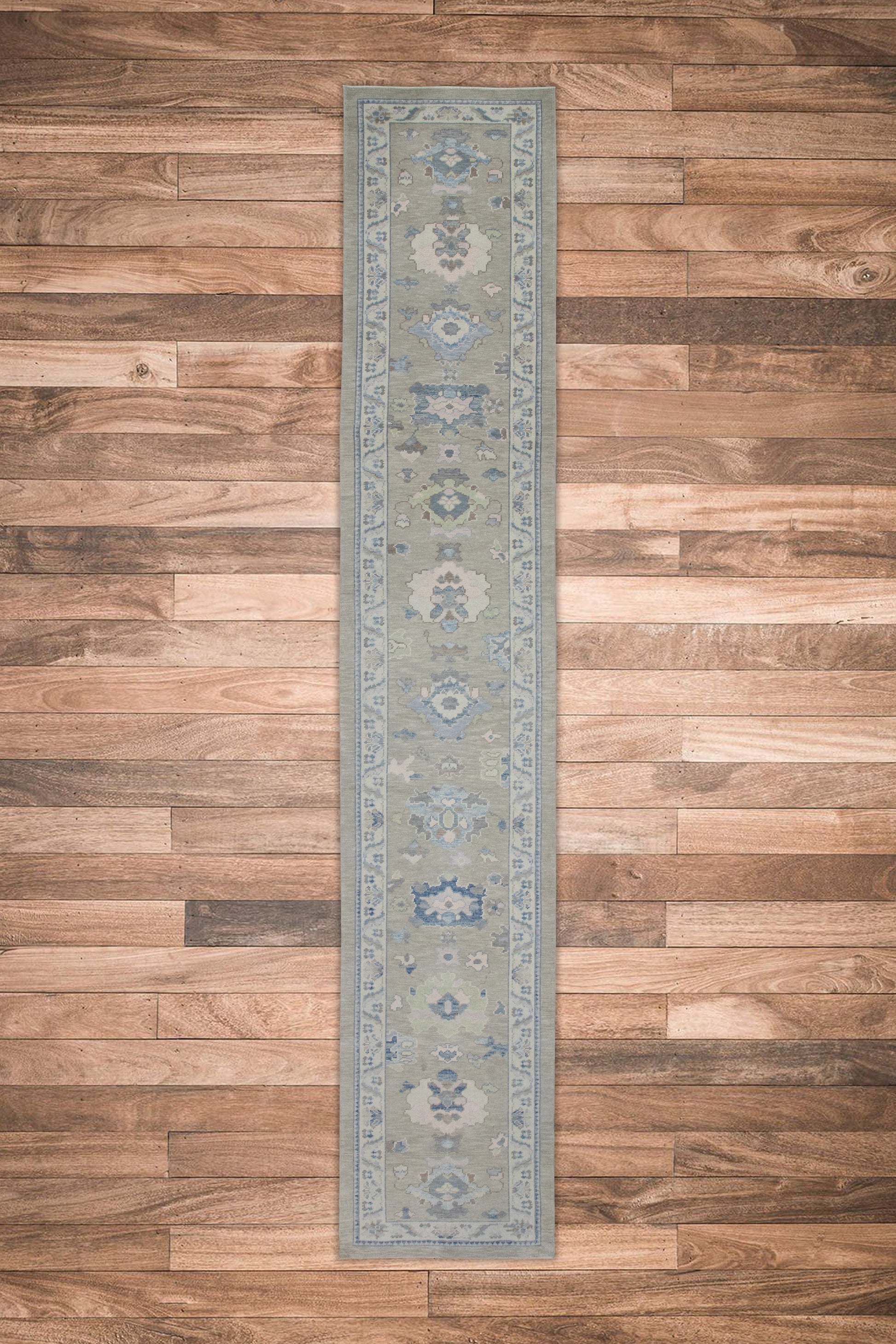 Turkish Oushak Rug 3' x 16'3" #7666