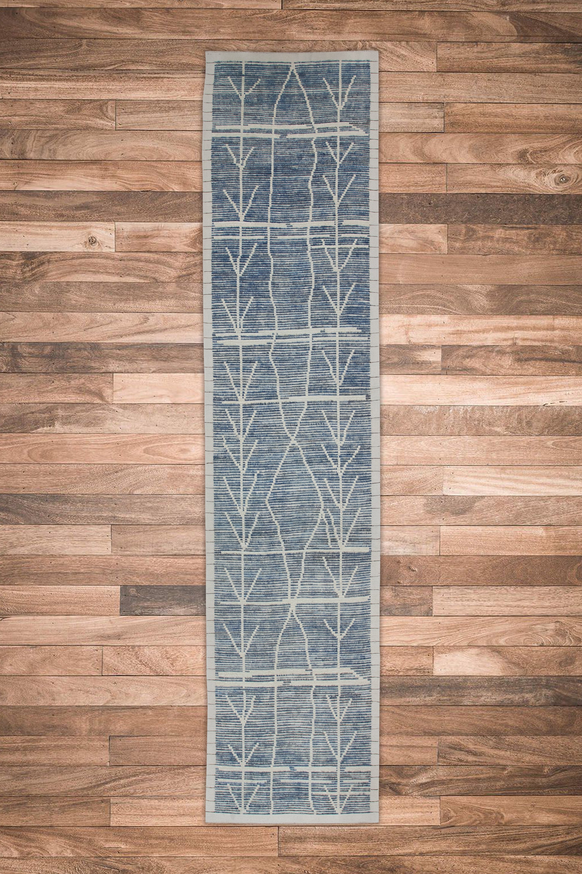 Turkish Tulu Rug Hand Knotted 3'2" x 14'10" #7669