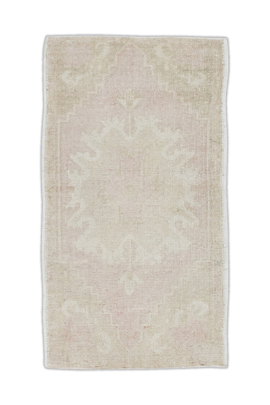 Oriental Hand Knotted Vintage Turkish Mini Rug 1'9" x 3'4" #9043