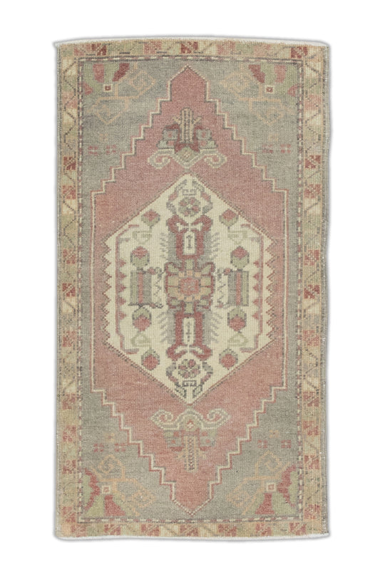 Oriental Hand Knotted Vintage Turkish Mini Rug 1'9" x 3'2" #8544