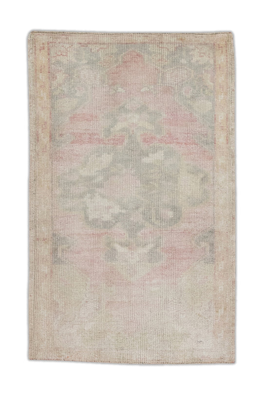 Oriental Hand Knotted Vintage Turkish Mini Rug 1'9" x 2'10" #9021