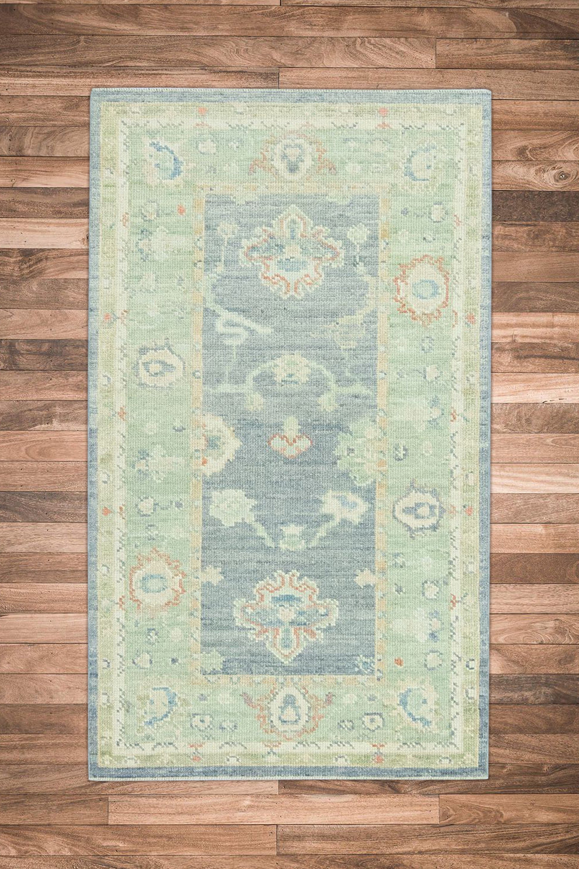 Turkish Oushak Rug 3'2" x 5'3" #1531